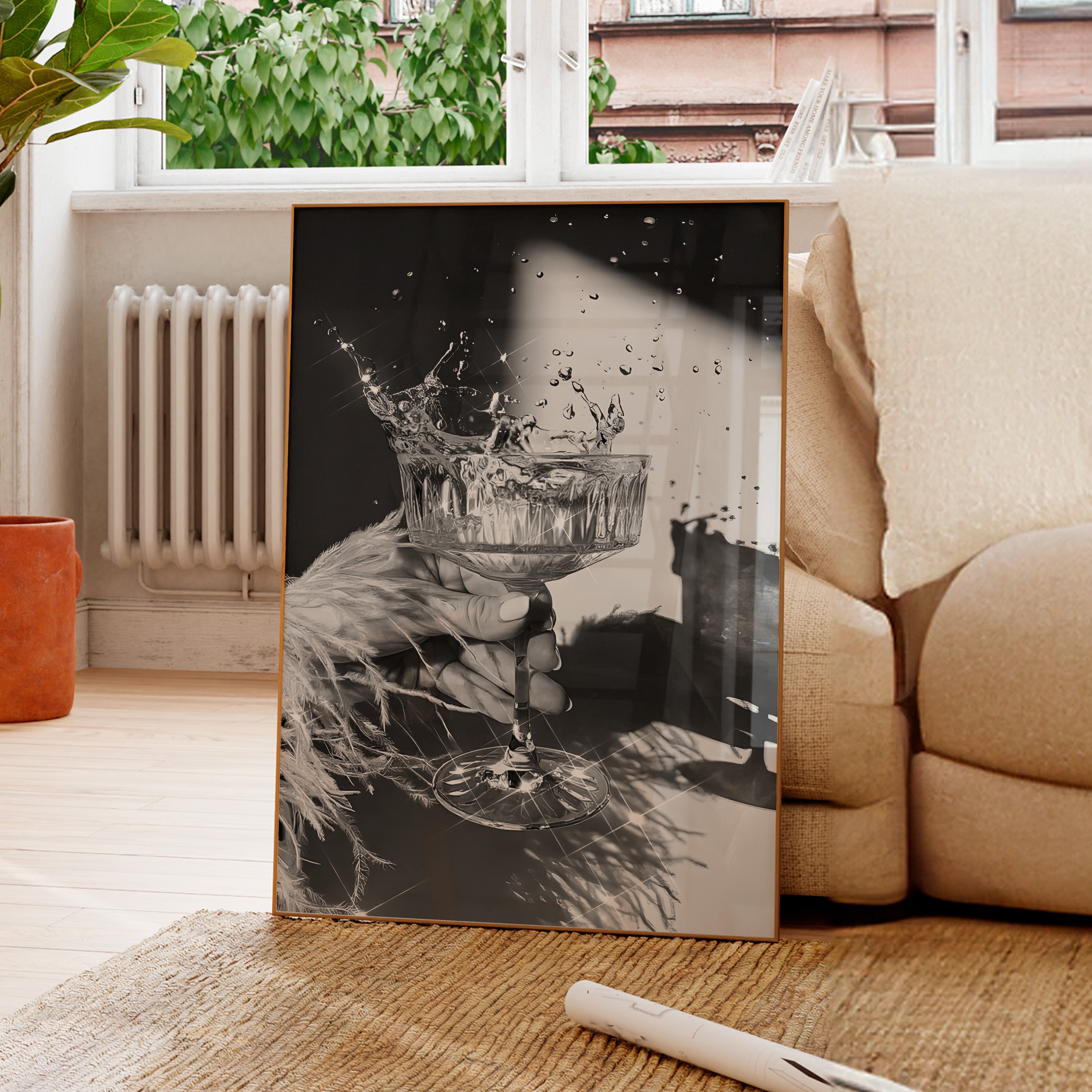 Champagne Glass Splash.