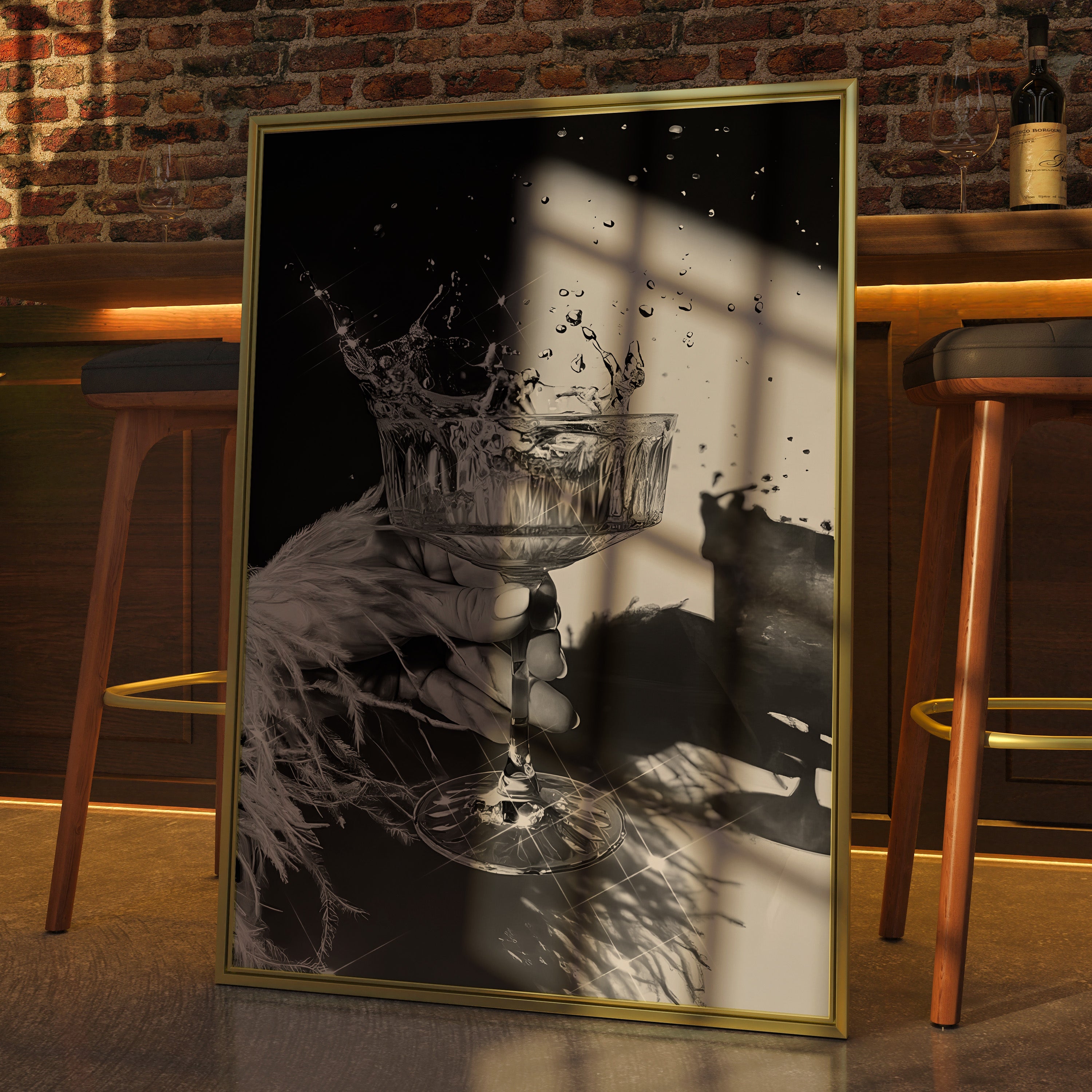 Champagne Glass Splash.