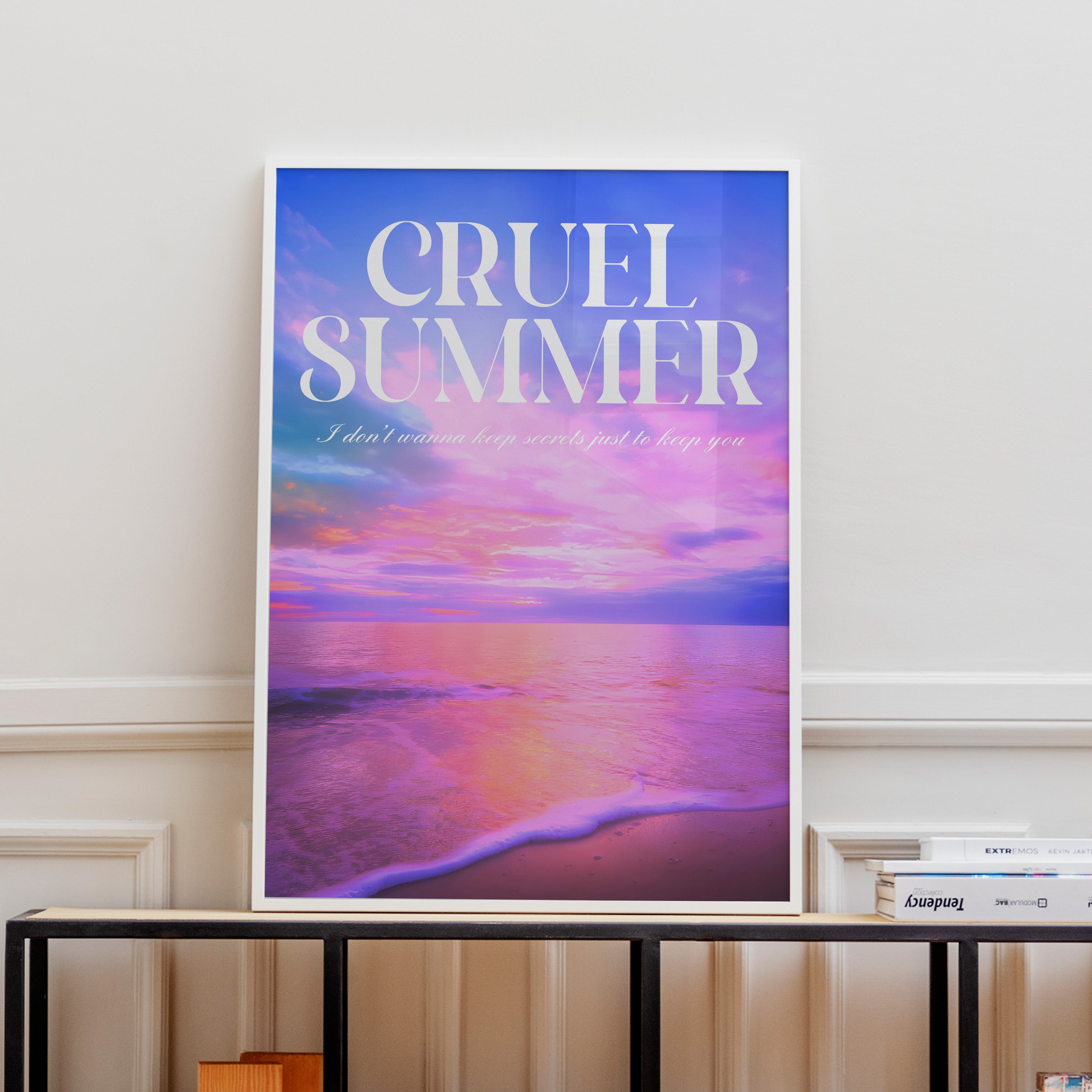 Cruel Summer Lover-era Taylor Swift–inspired poster featuring beach