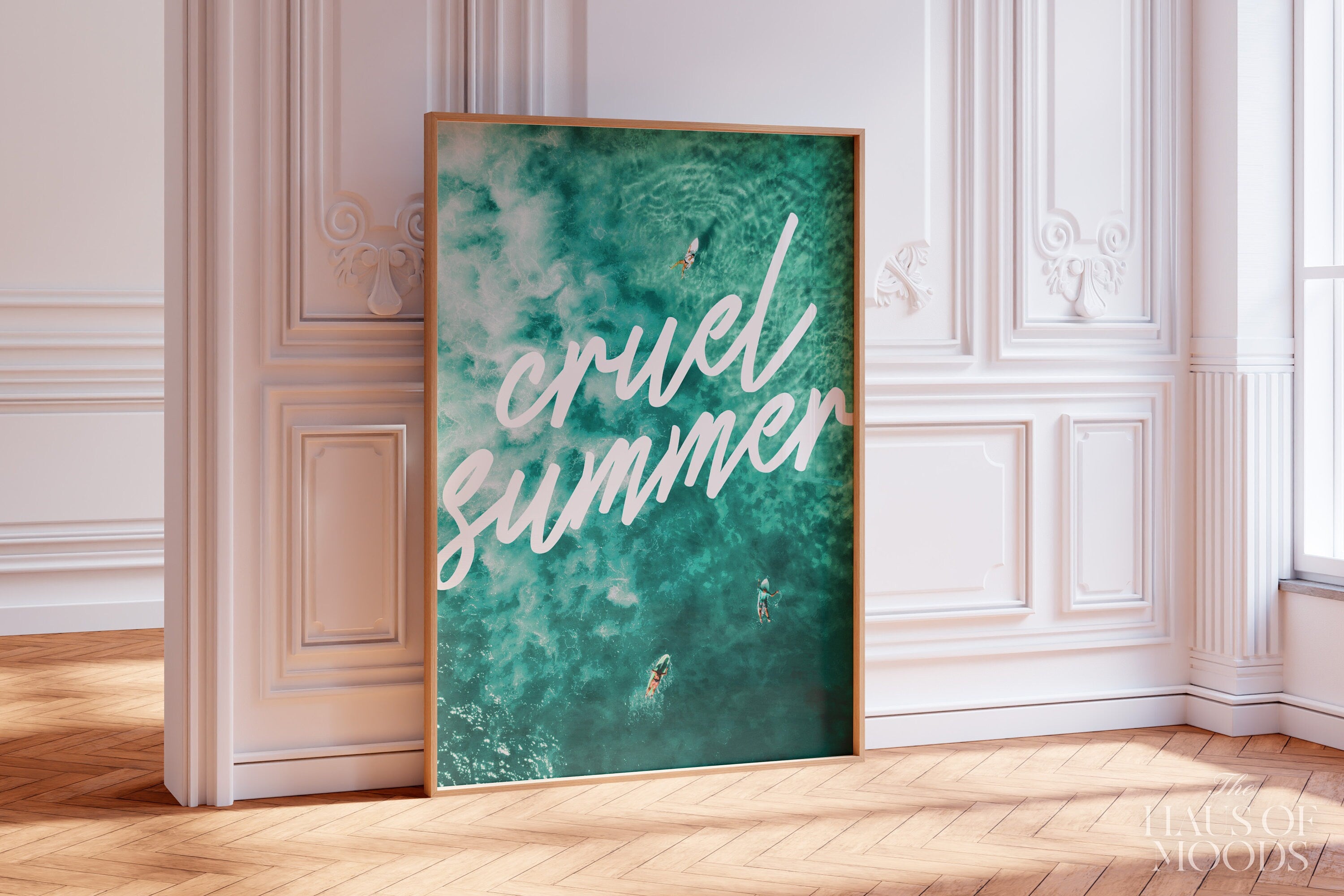 Cruel Summer Lover-era Taylor Swift–inspired poster featuring beach