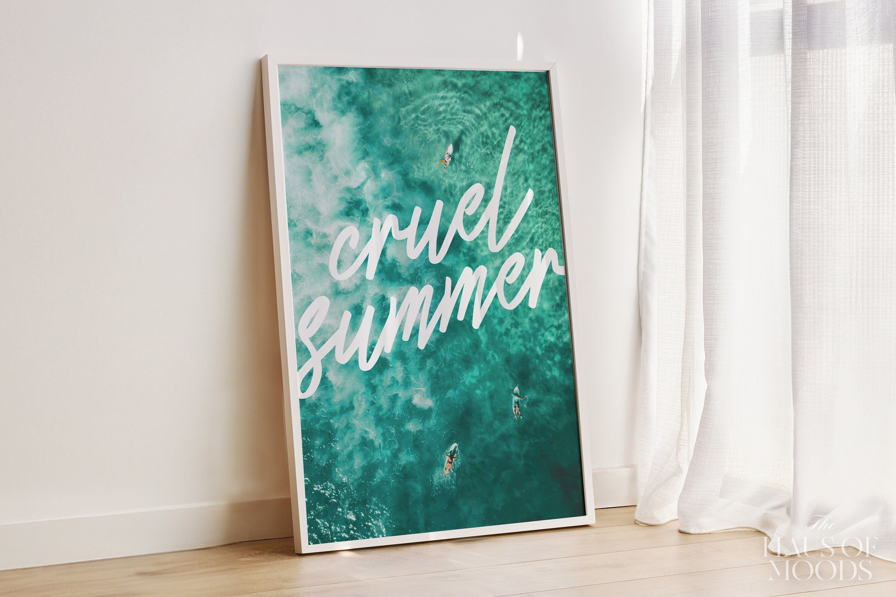 Cruel Summer Lover-era Taylor Swift–inspired poster featuring beach