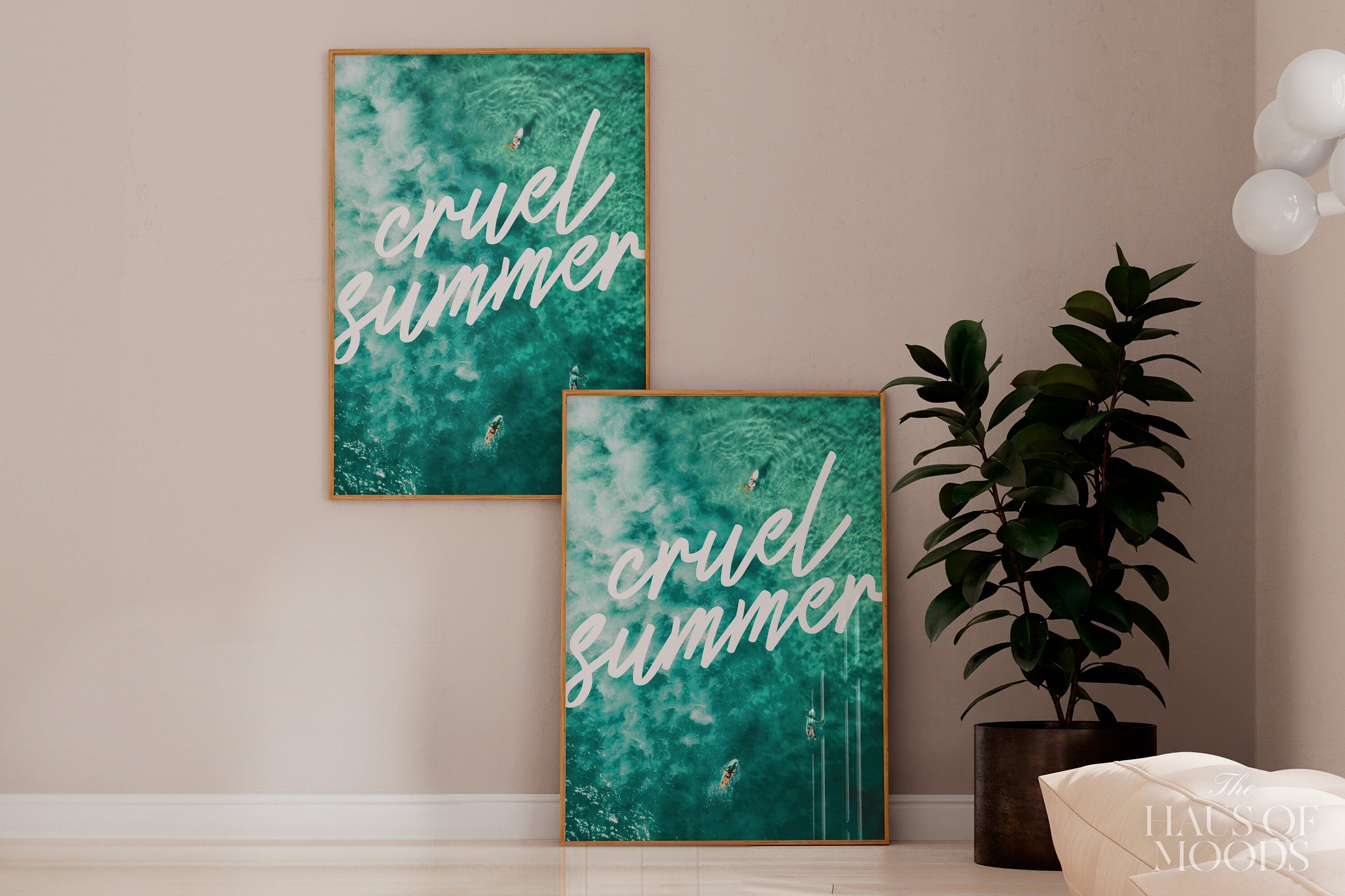 Cruel Summer Lover-era Taylor Swift–inspired poster featuring beach