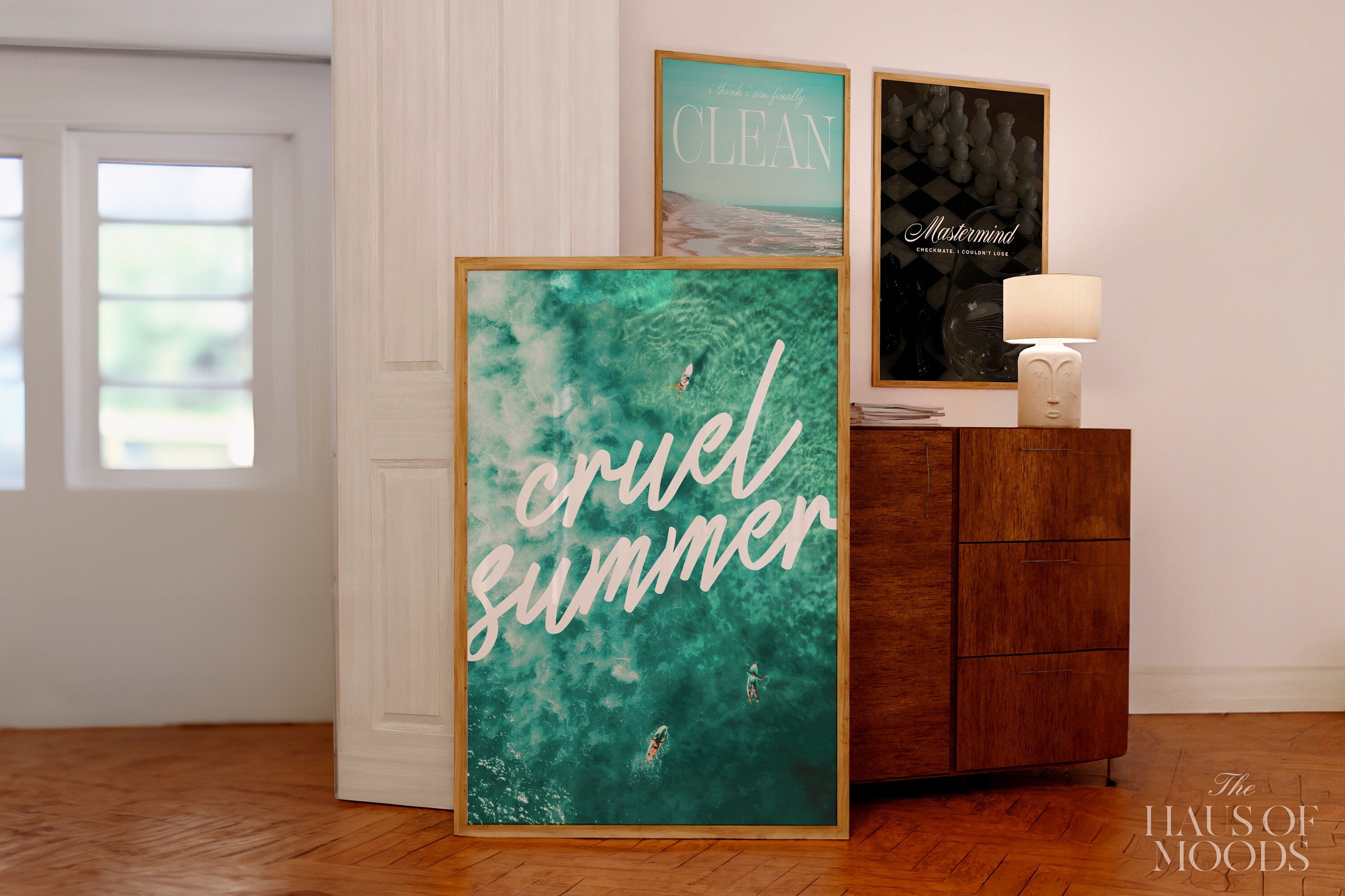 Cruel Summer Lover-era Taylor Swift–inspired poster featuring beach