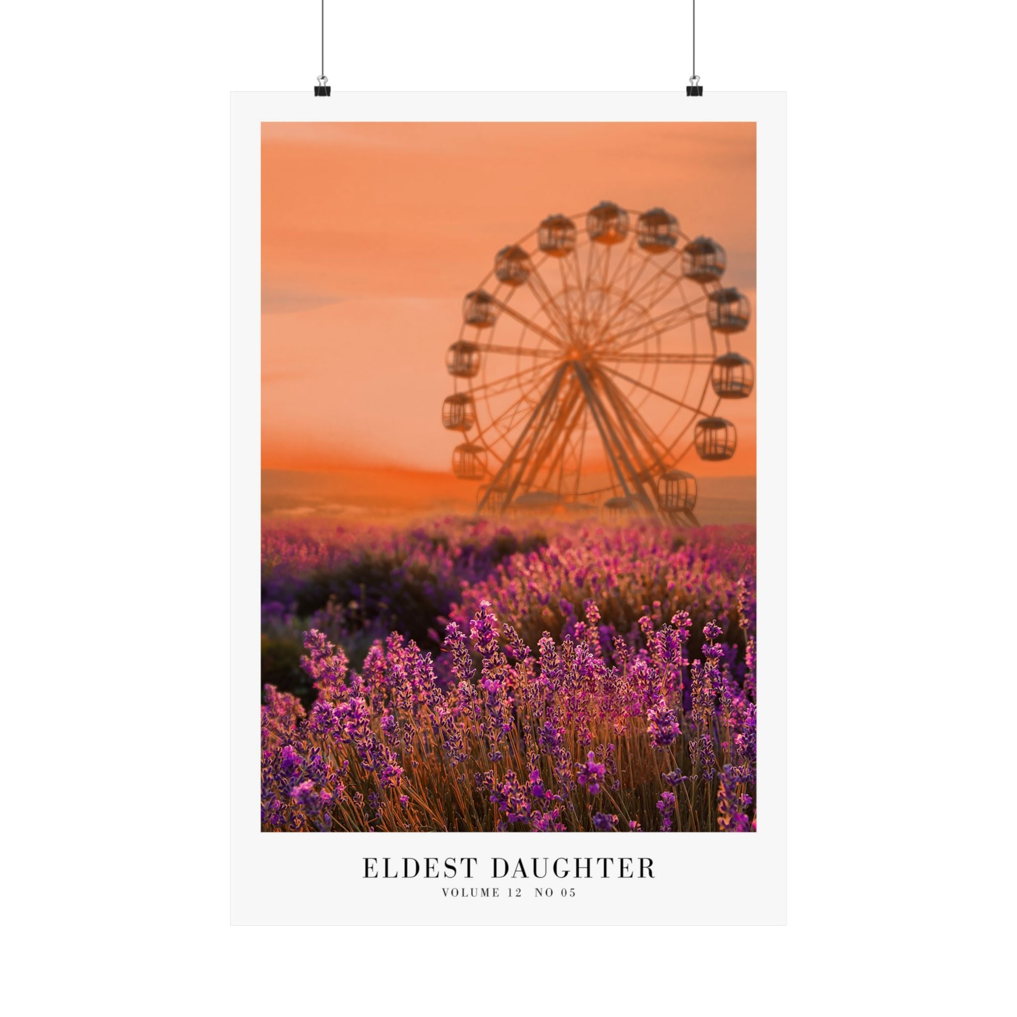 The Life of A Showgirl minimal song poster featuring the eldest daughter, perfect Swiftie gifts highlighting showgirl themes.