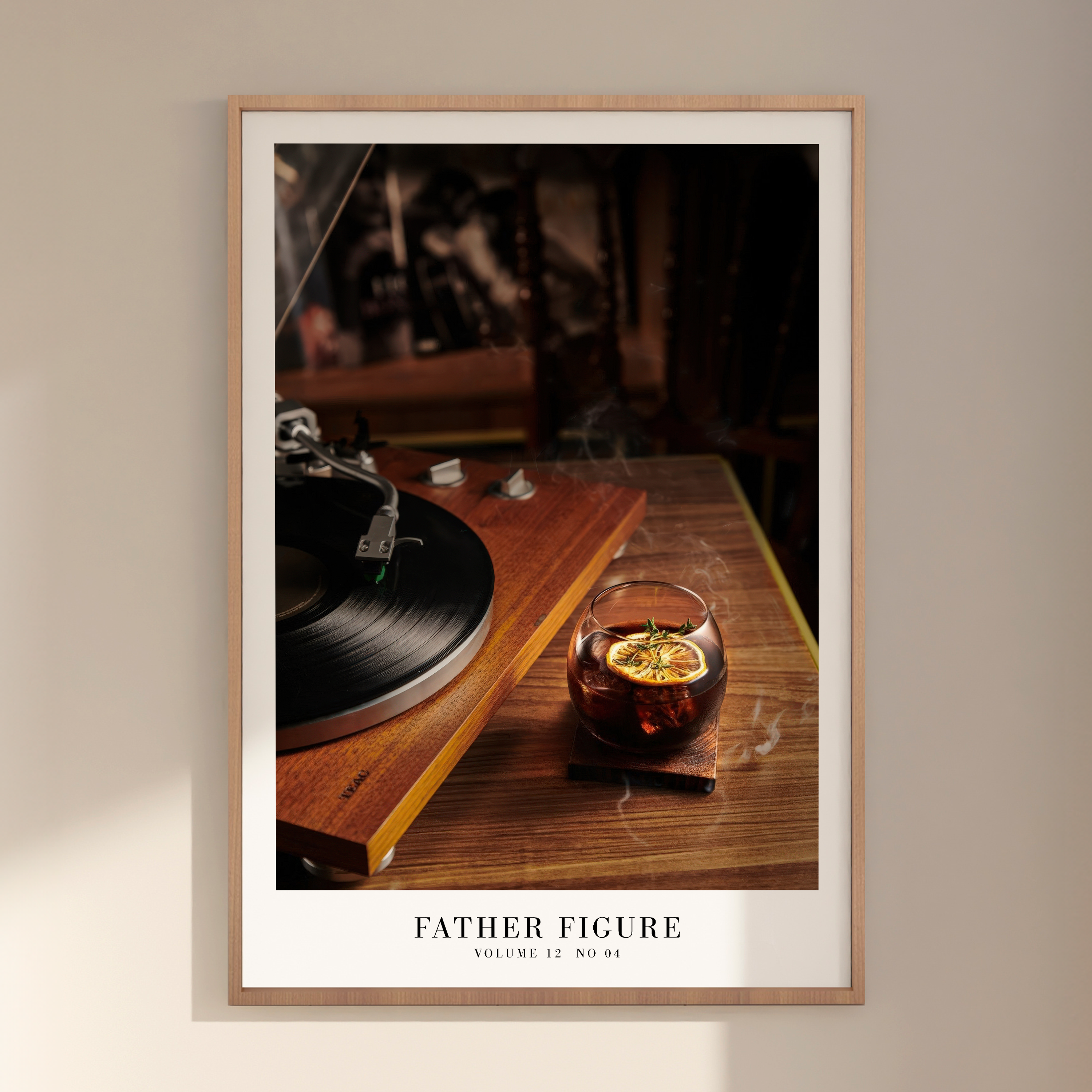 Father figure artwork featuring showgirl themes, perfect Swiftie gift and wall art for The Life of a Showgirl fans