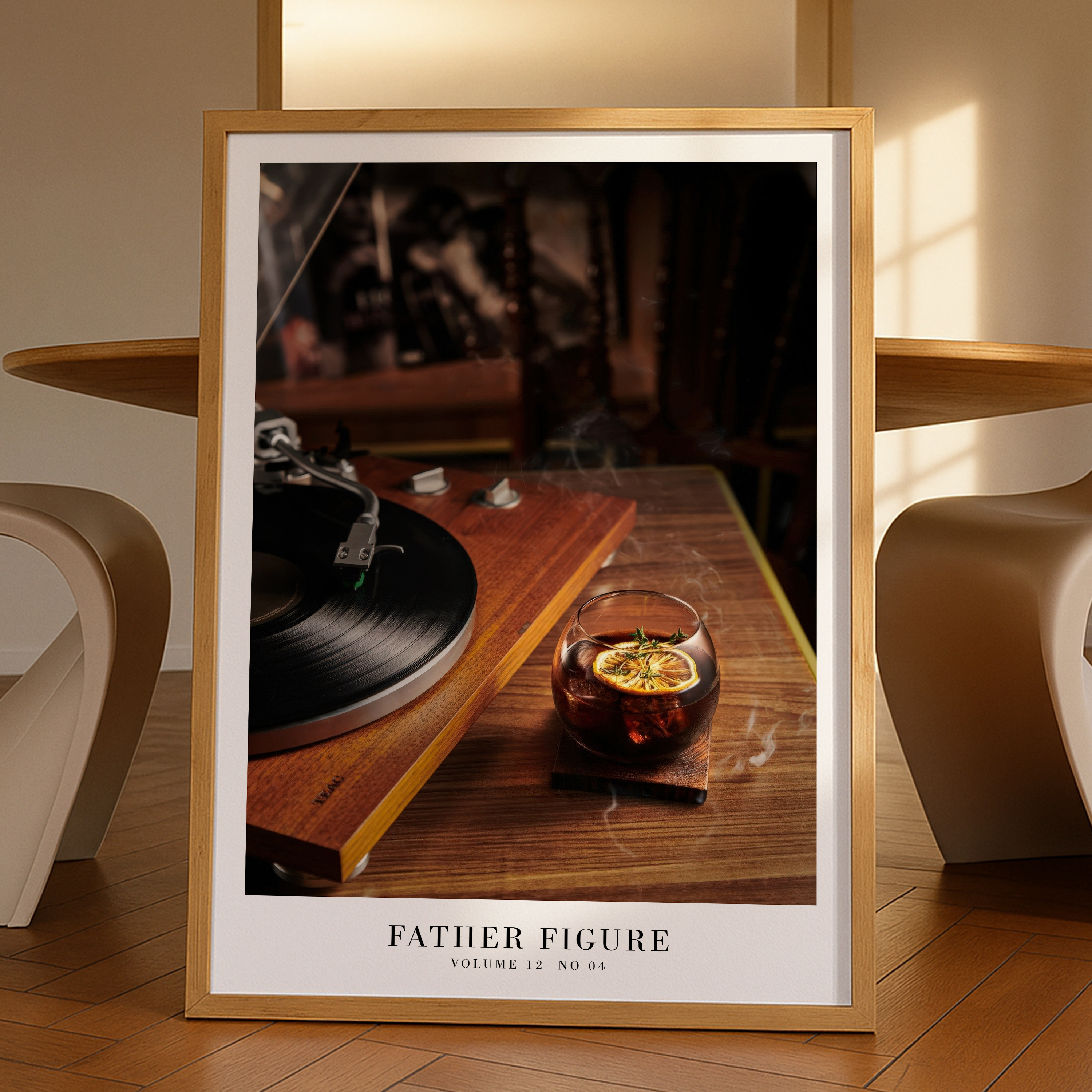 Father figure artwork featuring showgirl themes, perfect Swiftie gift and wall art for The Life of a Showgirl fans