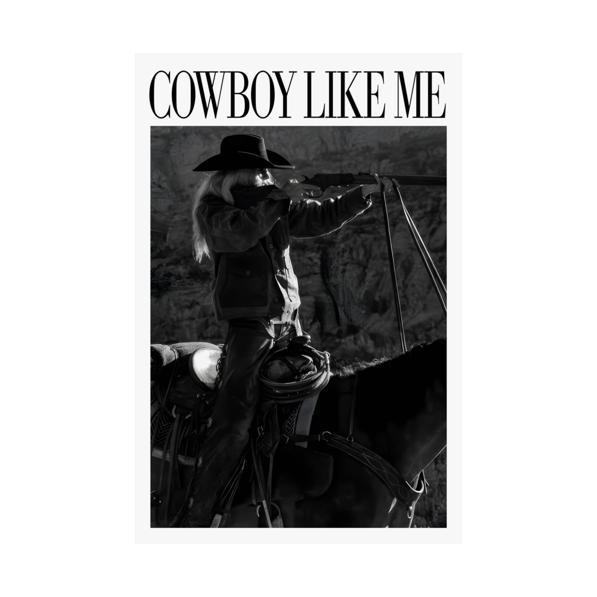 Cowboy Like Me Evermore Taylor Swift–inspired poster cowgirl western