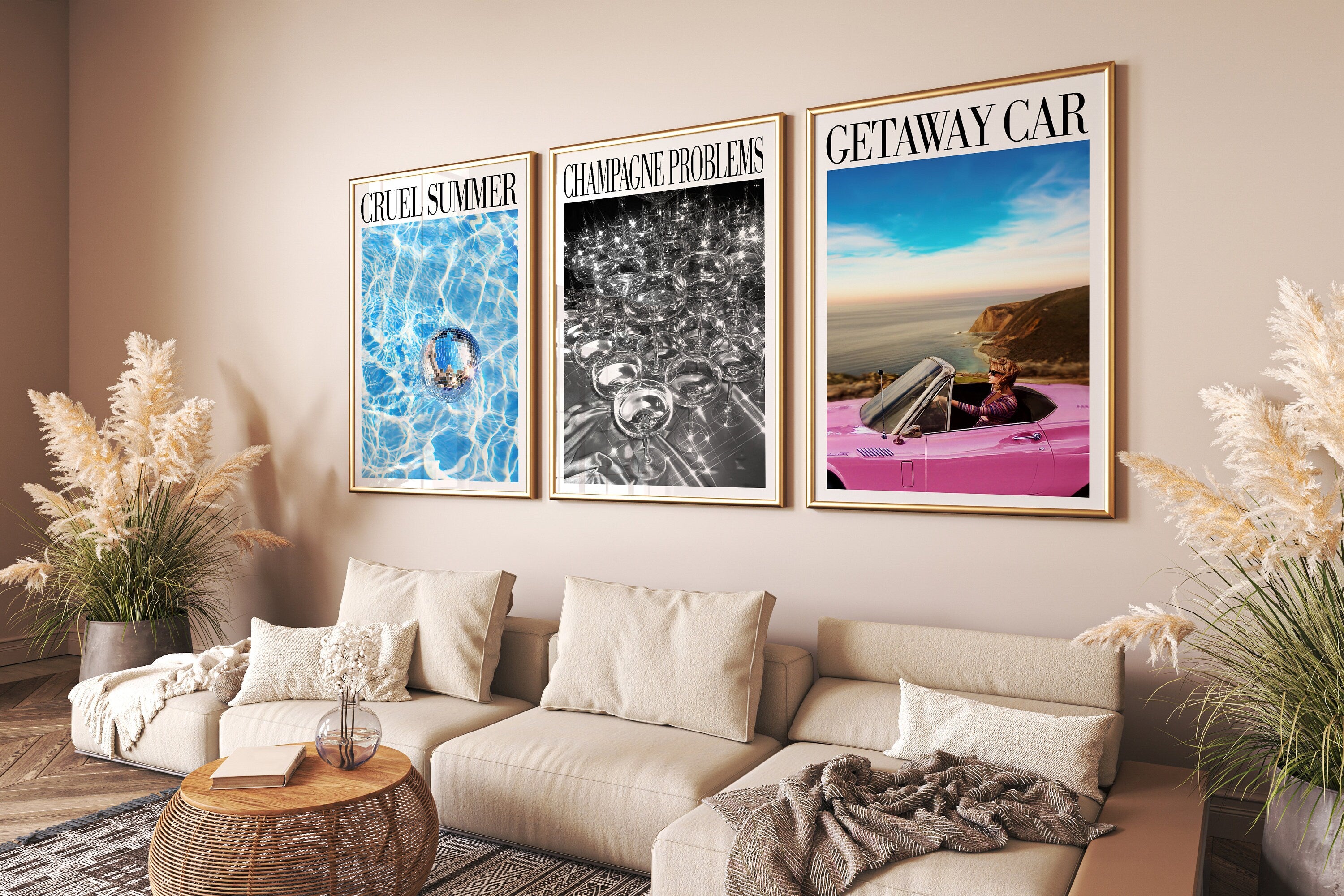 Champagne Problems Glasses Evermore Taylor Swift–inspired poster — detail view 1