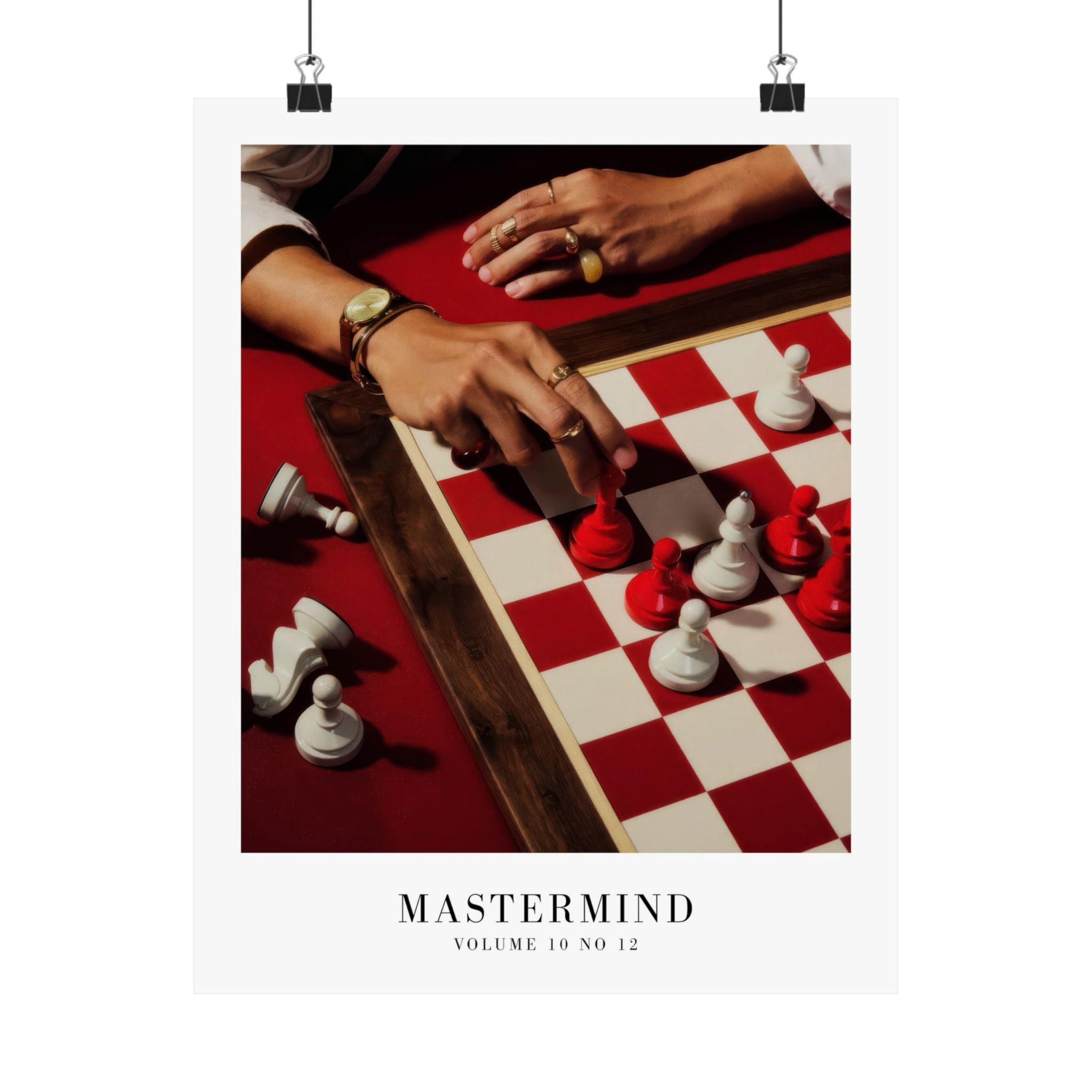 Mastermind Midnights Taylor Swift–inspired poster featuring chess board