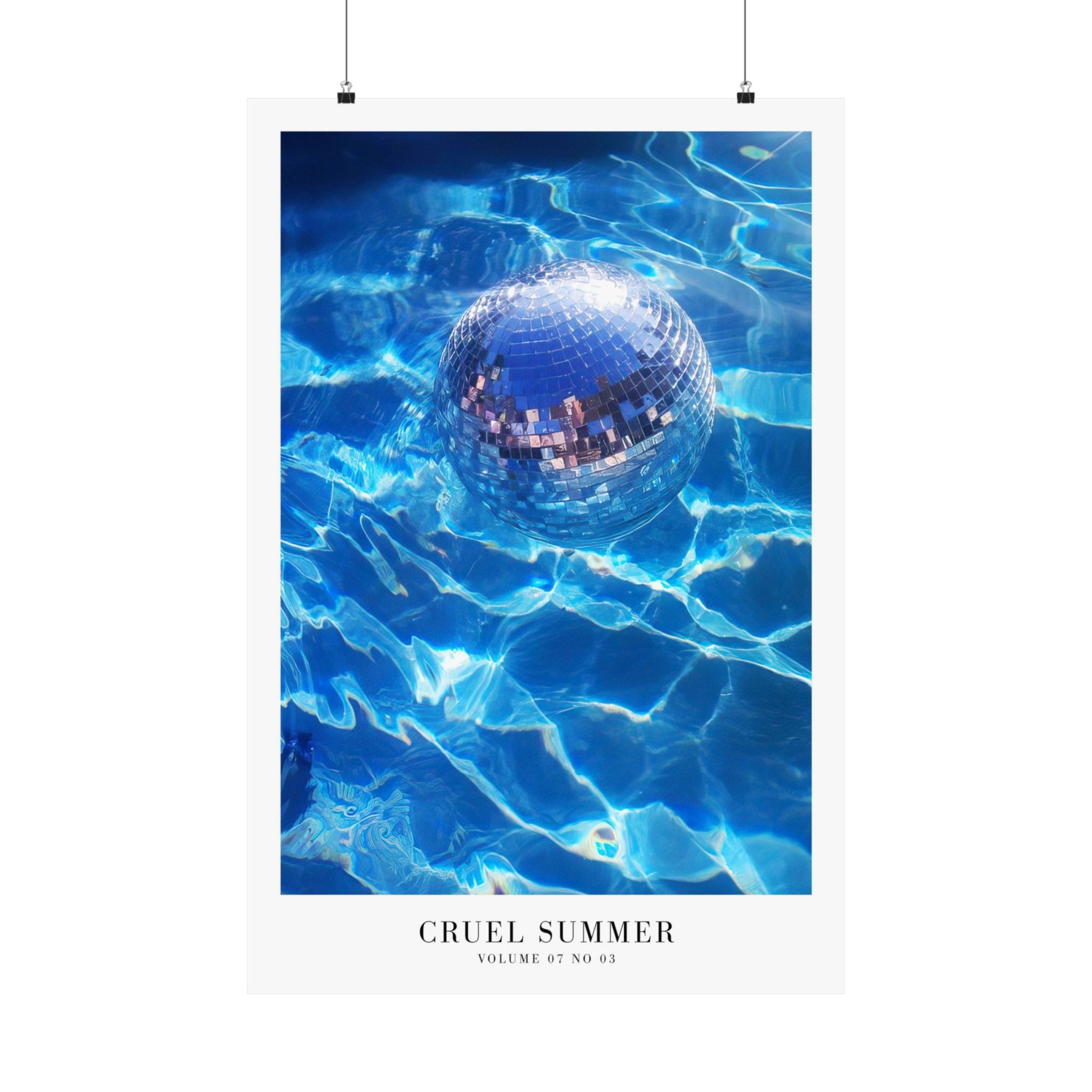 Lover-era Cruel Summer print in dreamy poolside Swiftie gallery wall