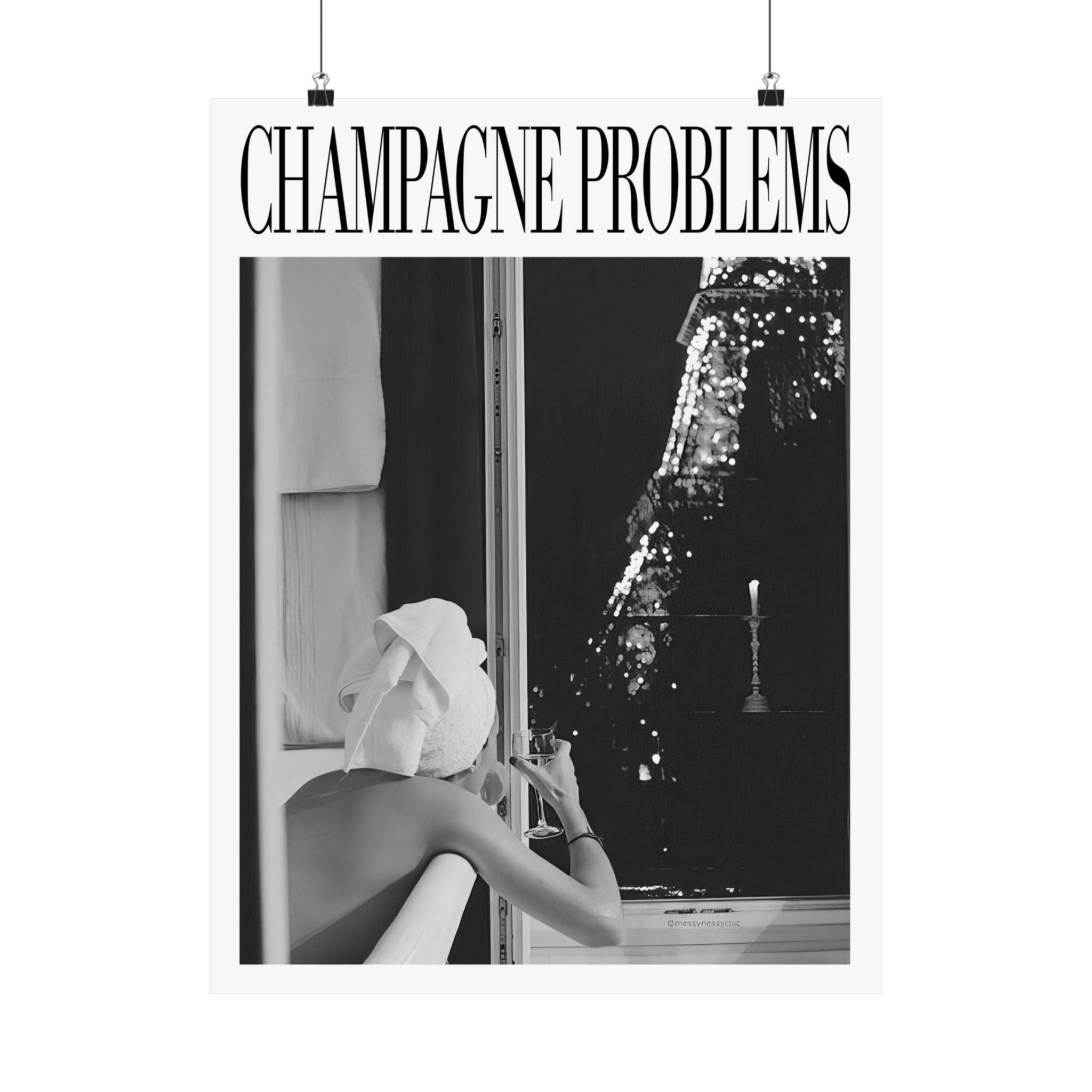 Champagne Problems in Paris (B&W) - Haus Of Moods