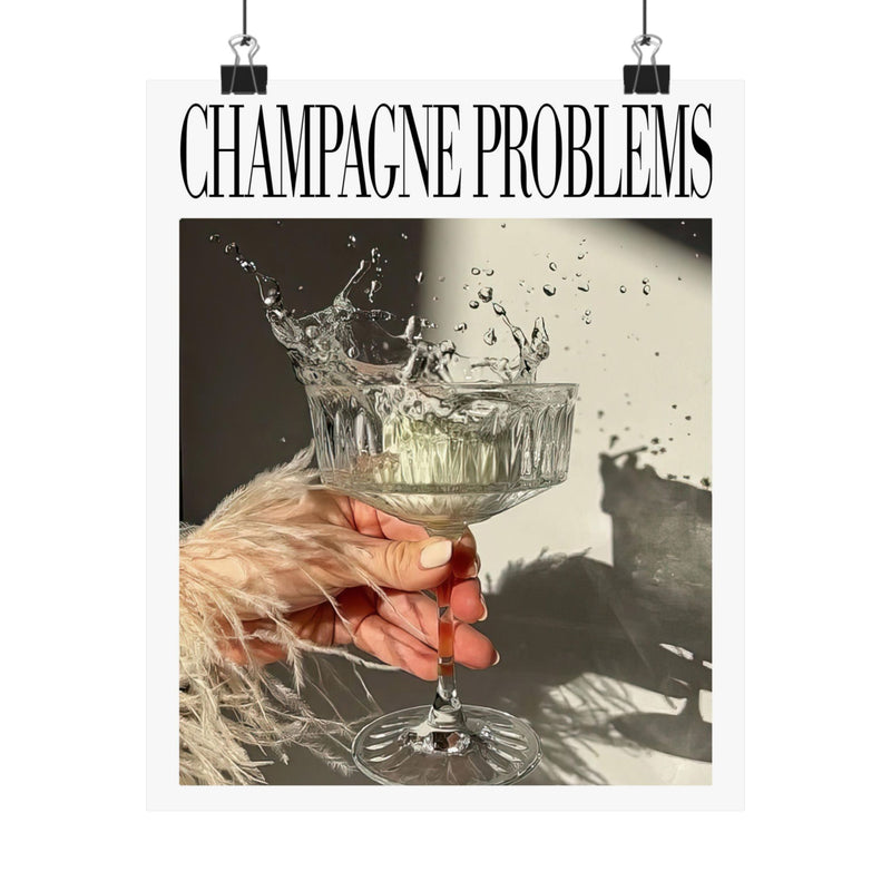 Champagne Problems Drink Splash Evermore Taylor Swift–inspired poster featuring splash imagery