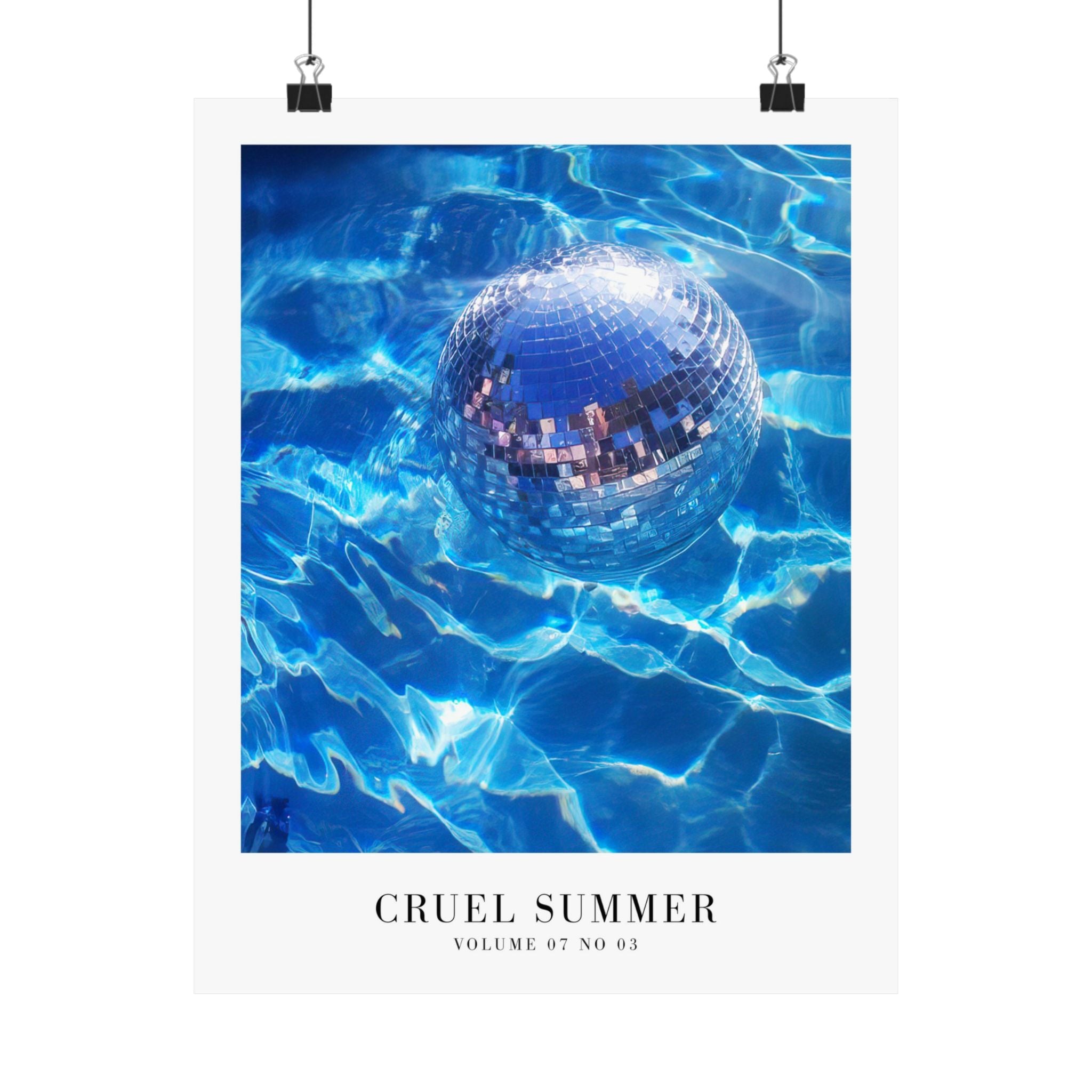 Lover Cruel Summer disco wall art in vibrant Y2K apartment gallery