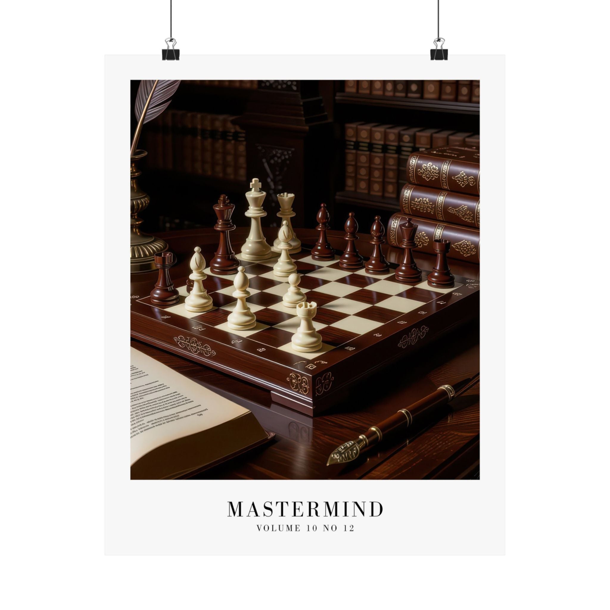 Mastermind Midnights Taylor Swift–inspired poster featuring chess board