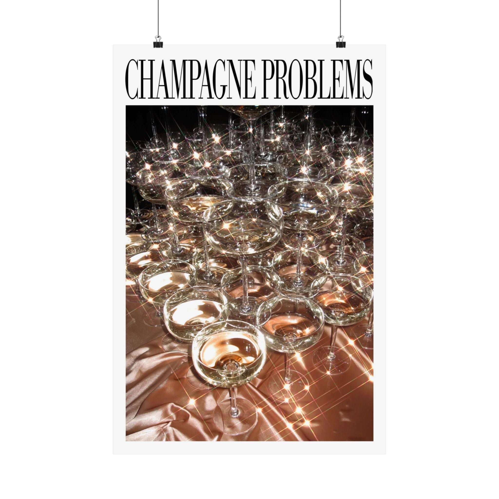 Champagne Tower Sparkles Poster