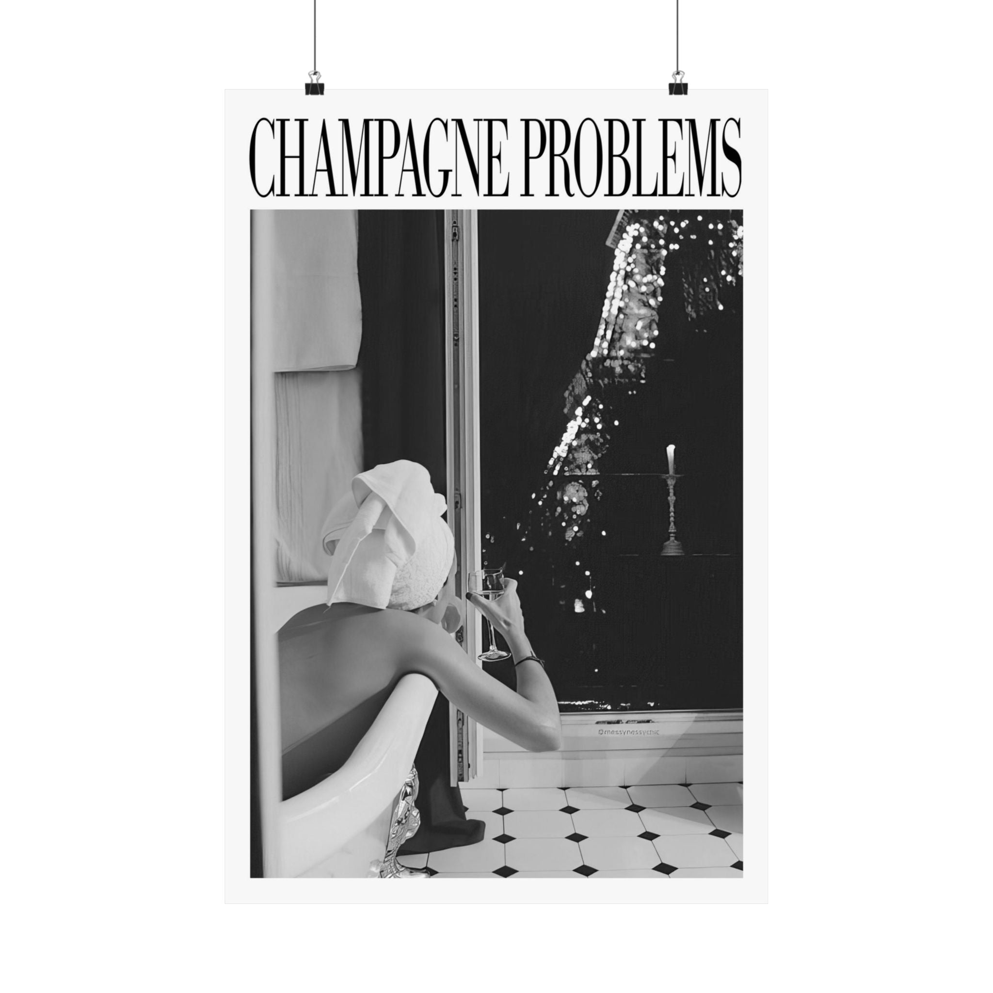 Champagne Problems in Paris (B&W) - Haus Of Moods