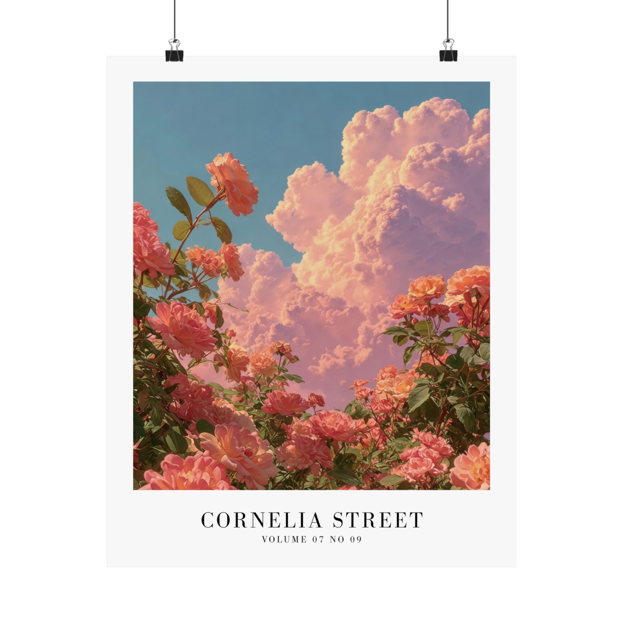 Cornelia Street rose wall art in cozy romantic Swiftie gallery wall