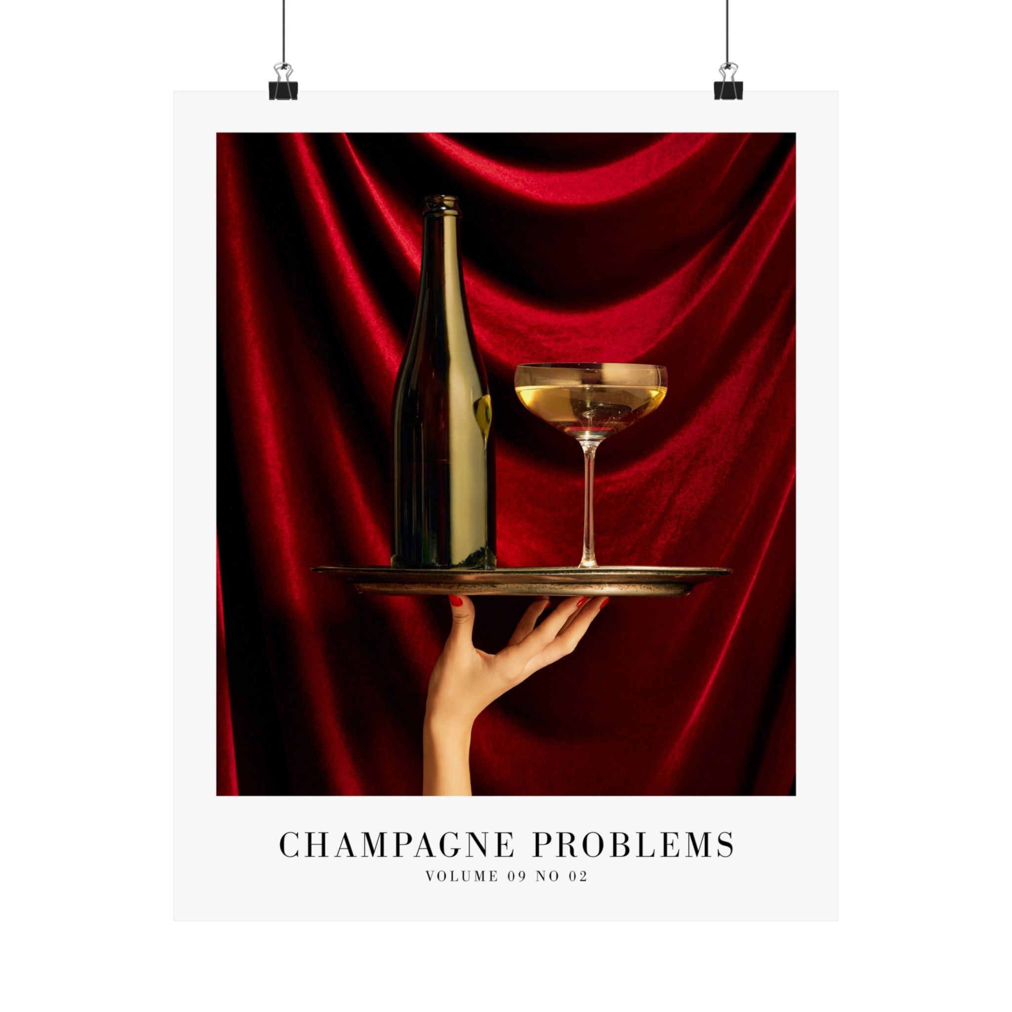 Champagne Problems Luxe Bar Cart Evermore Taylor Swift–inspired poster — detail view 4