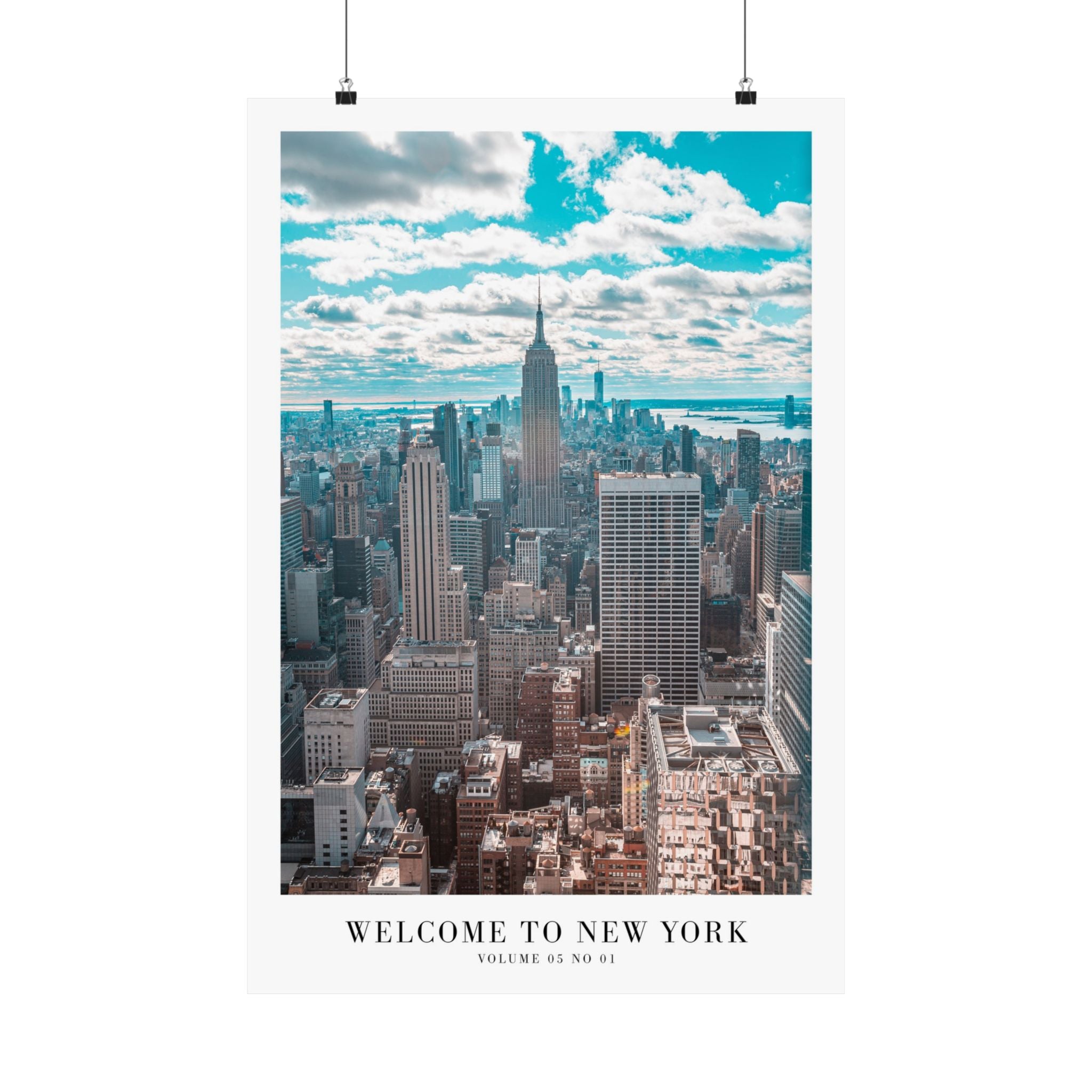Welcome to New York 1989 print styled in modern feminine gallery wall