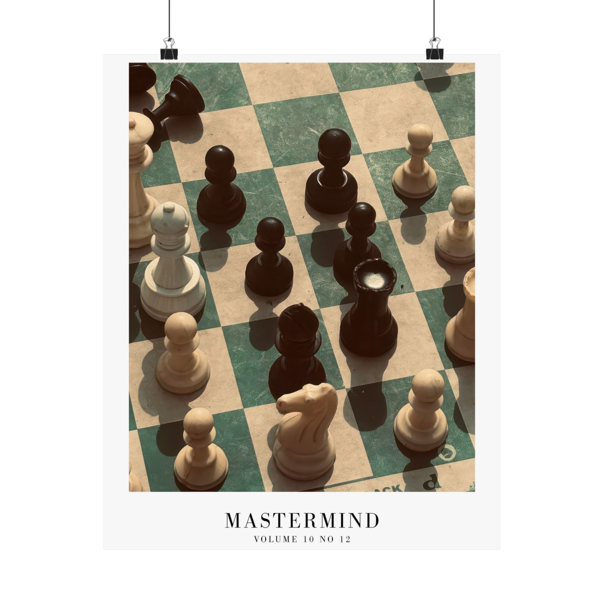 Mastermind Midnights Taylor Swift–inspired poster featuring chess board
