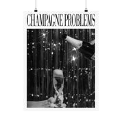 Champagne Problems Champagne Overflow Print Black & White - Haus Of Moods