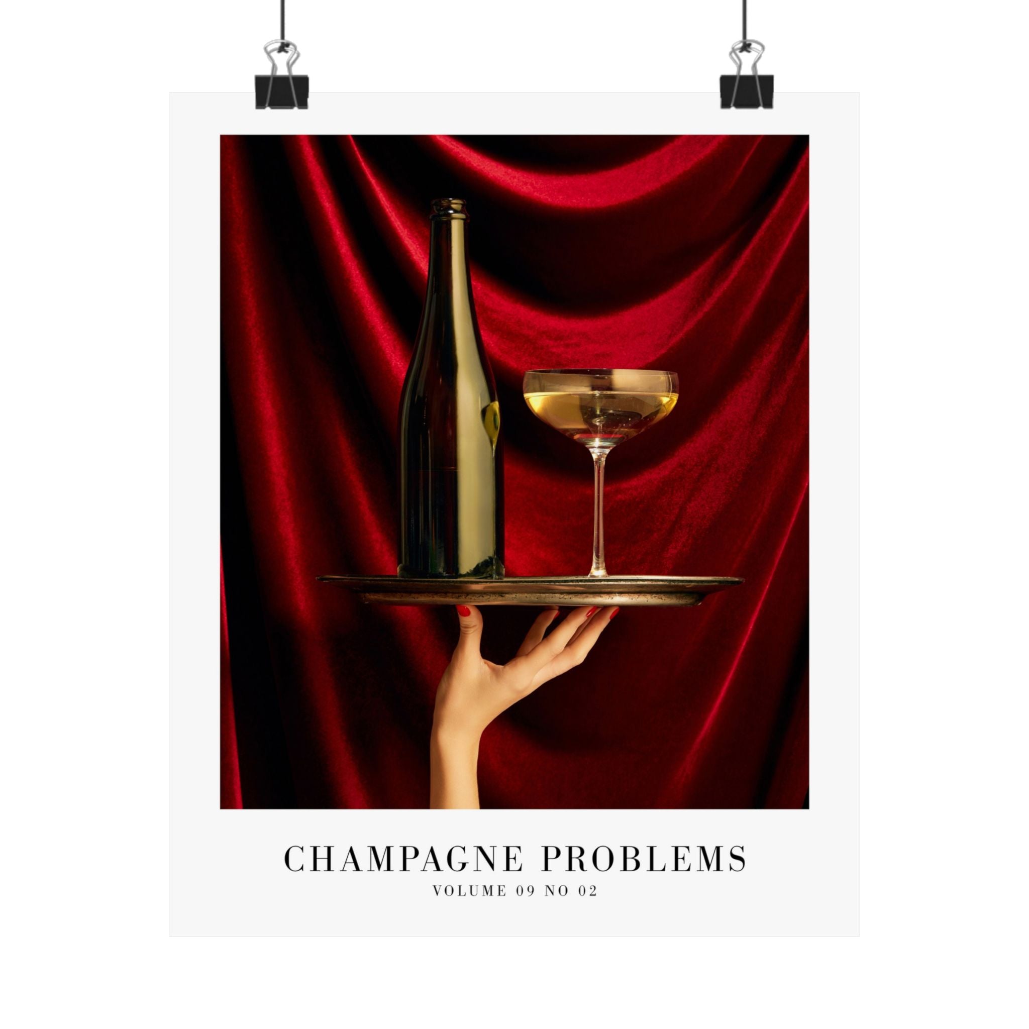 Champagne Problems Luxe Bar Cart Evermore Taylor Swift–inspired poster — detail view 1