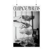 Champagne Problems Champagne Tower Print Black & White - Haus Of Moods