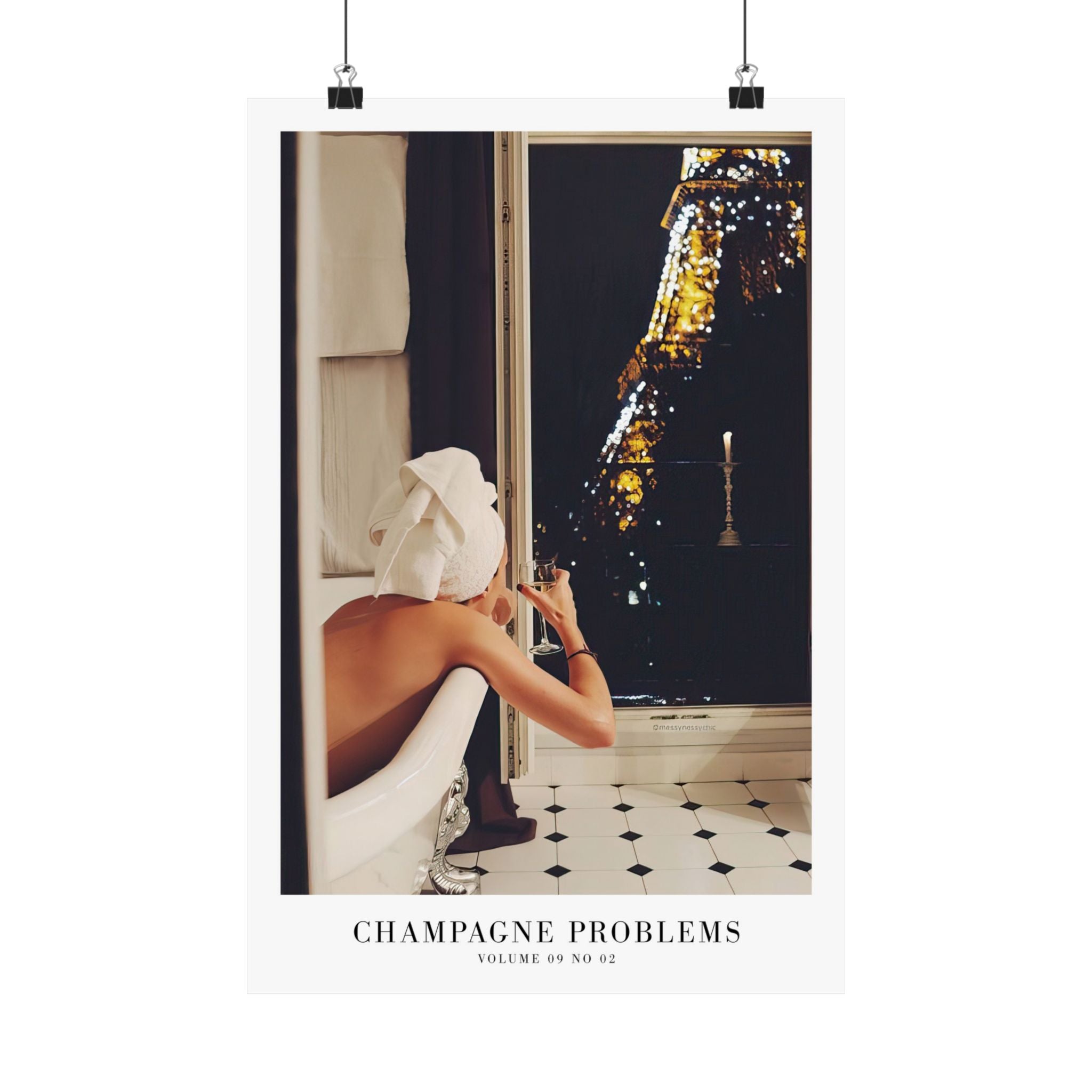 Champagne Problems Paris Evermore Taylor Swift–inspired poster featuring parisian imagery