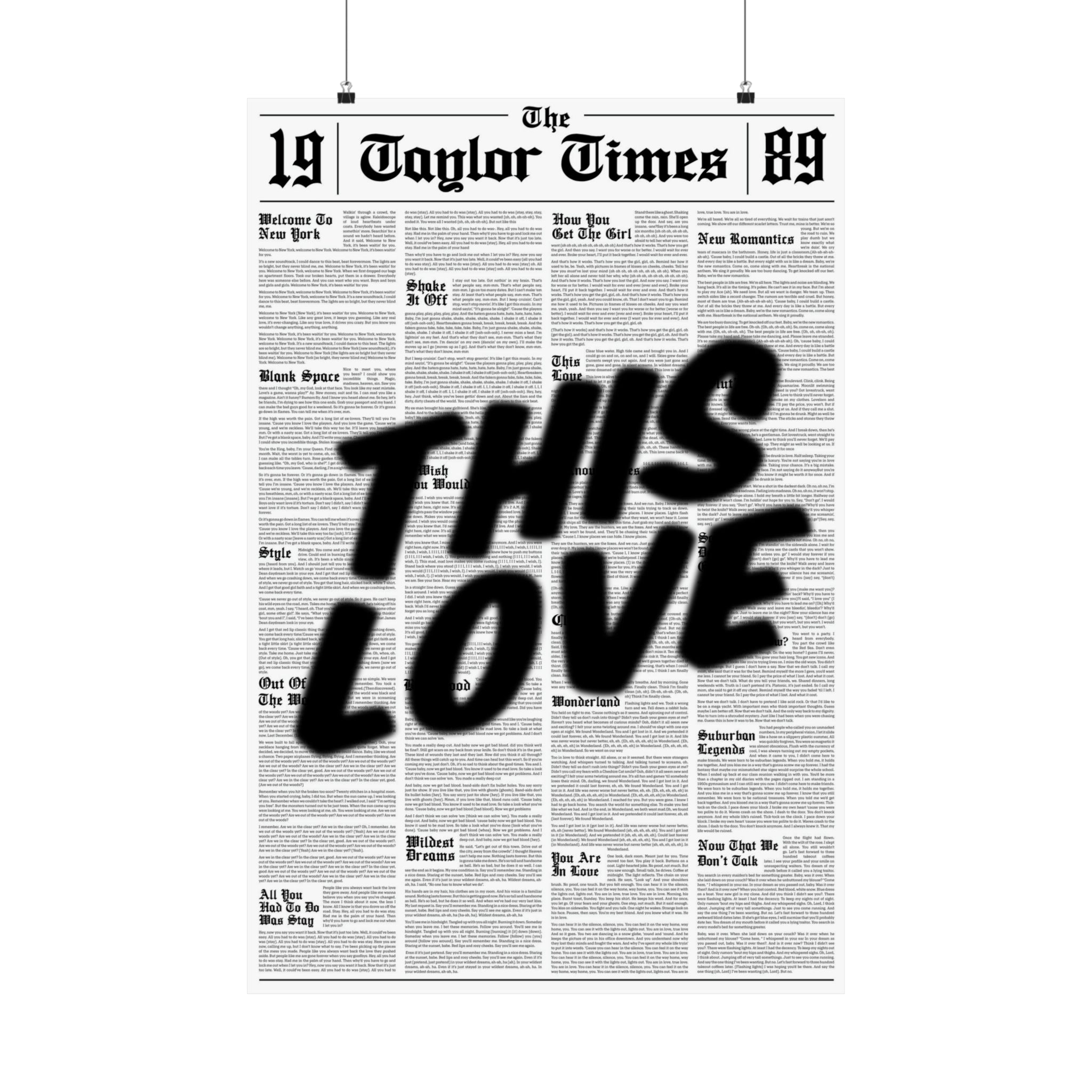 This Love 1989 Newspaper Print