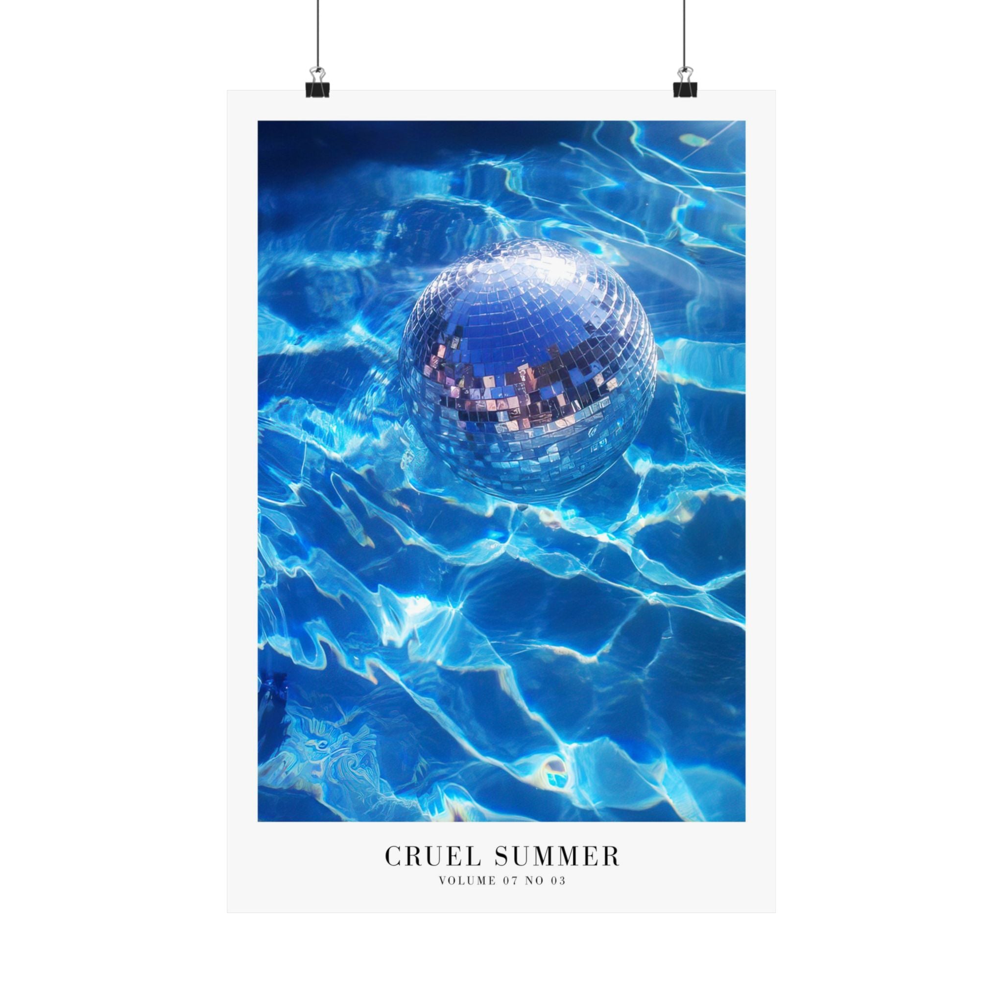 Cruel Summer Disco Pool Taylor Swift print in neon-inspired apartment styling