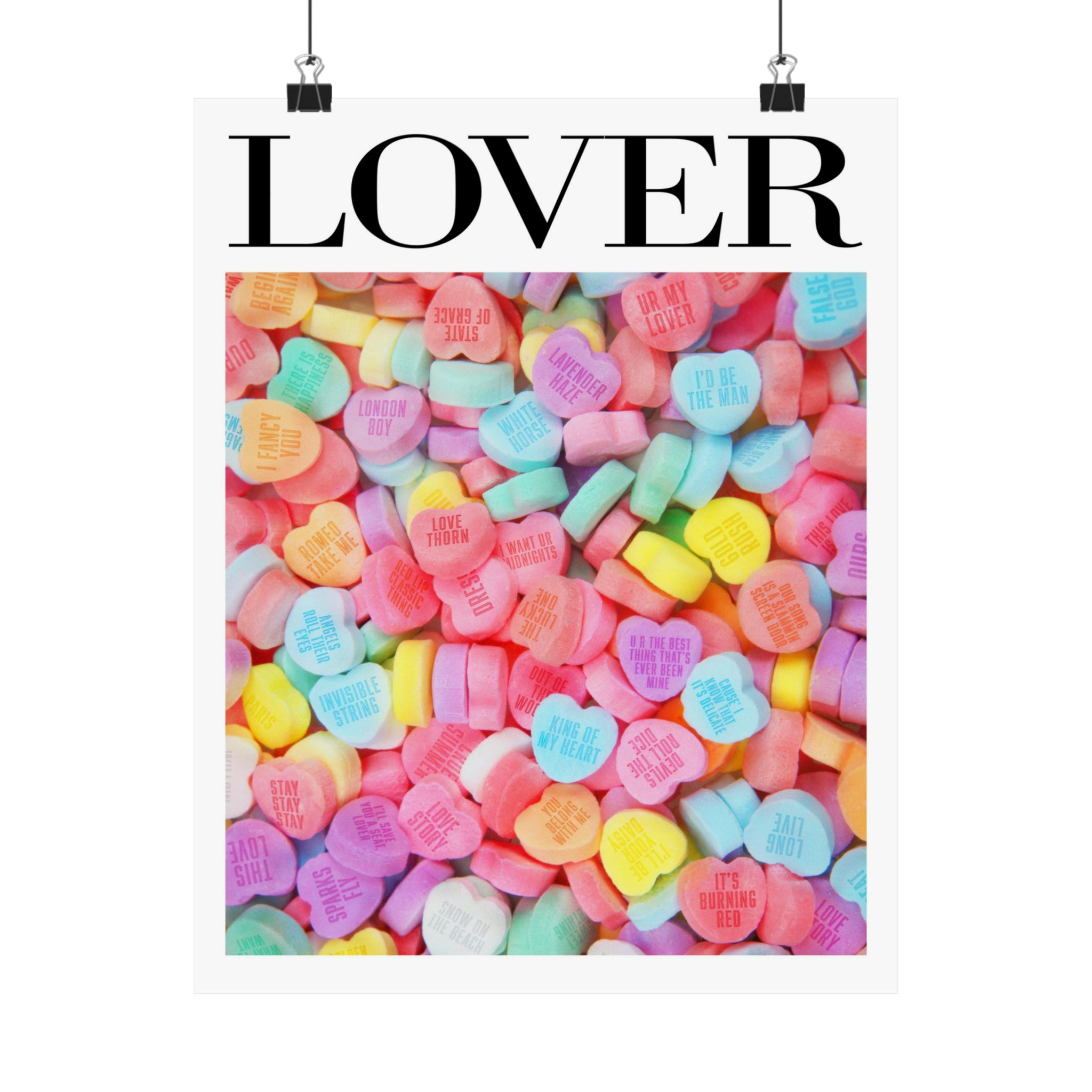 Lover Candy Hearts Print