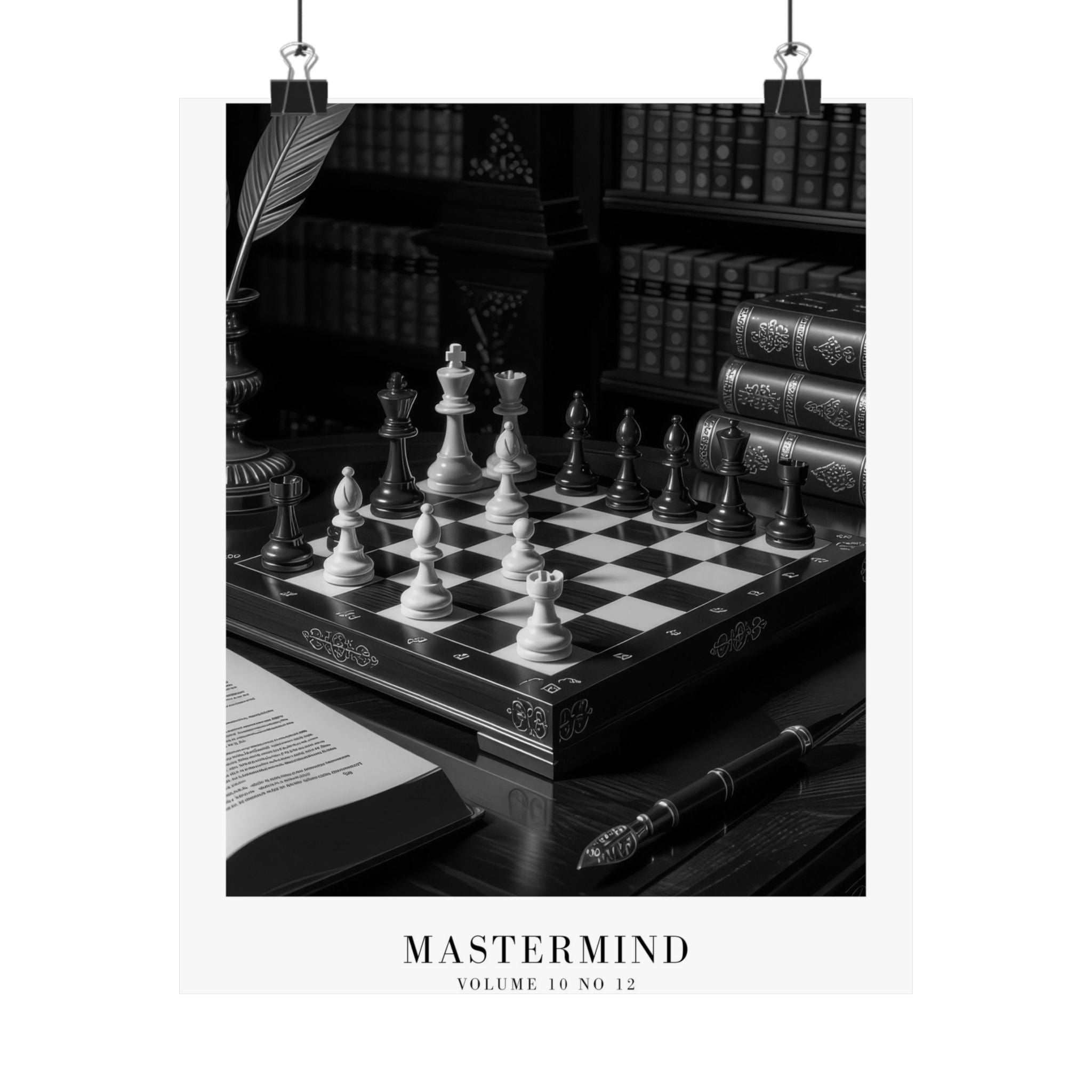 Mastermind Midnights Taylor Swift–inspired poster featuring chess board