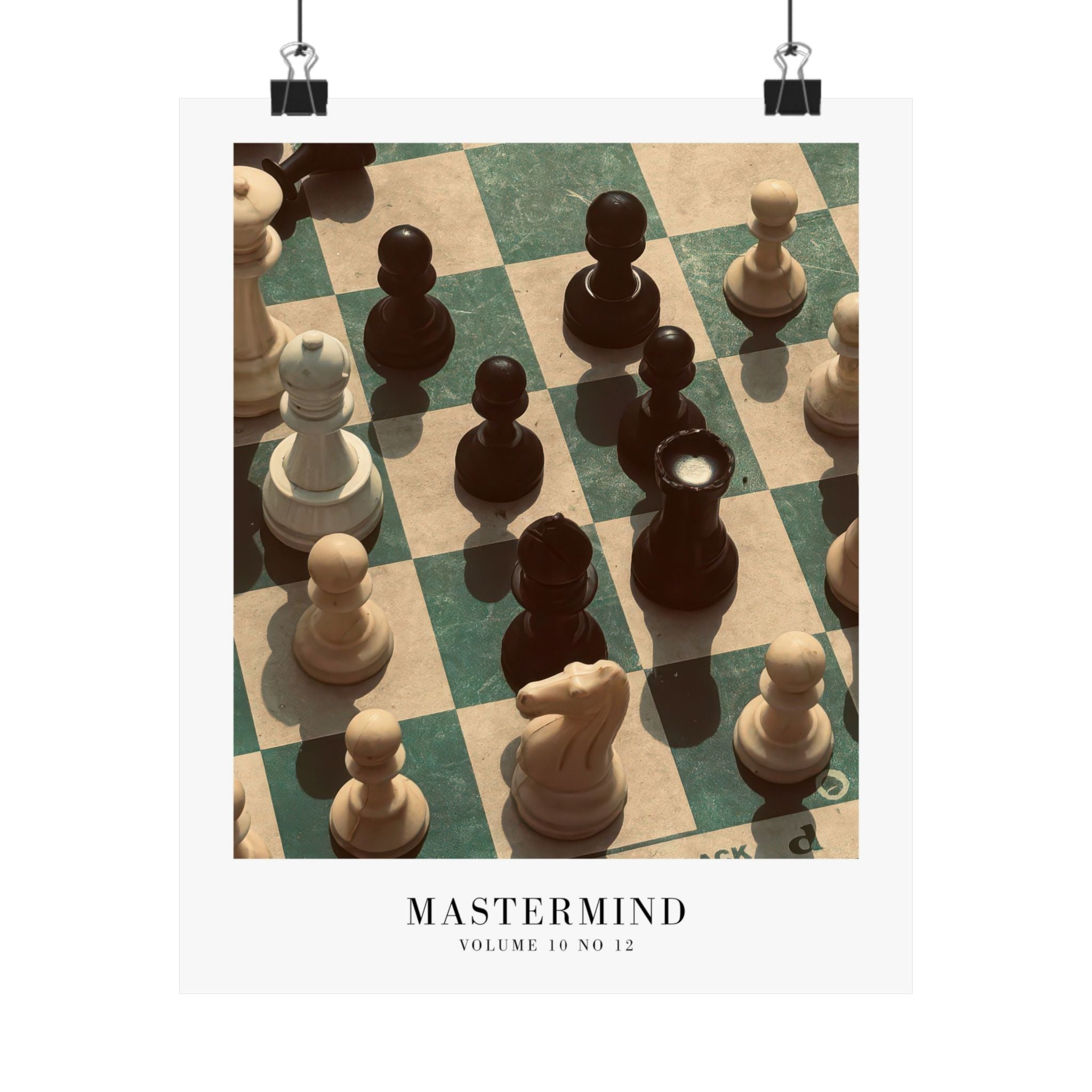 Mastermind Midnights Taylor Swift–inspired poster featuring chess board