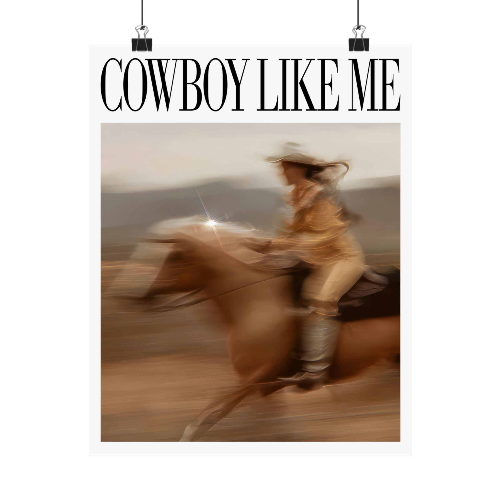 Cowboy Like Me Cowgirl Horse Sparkle Print