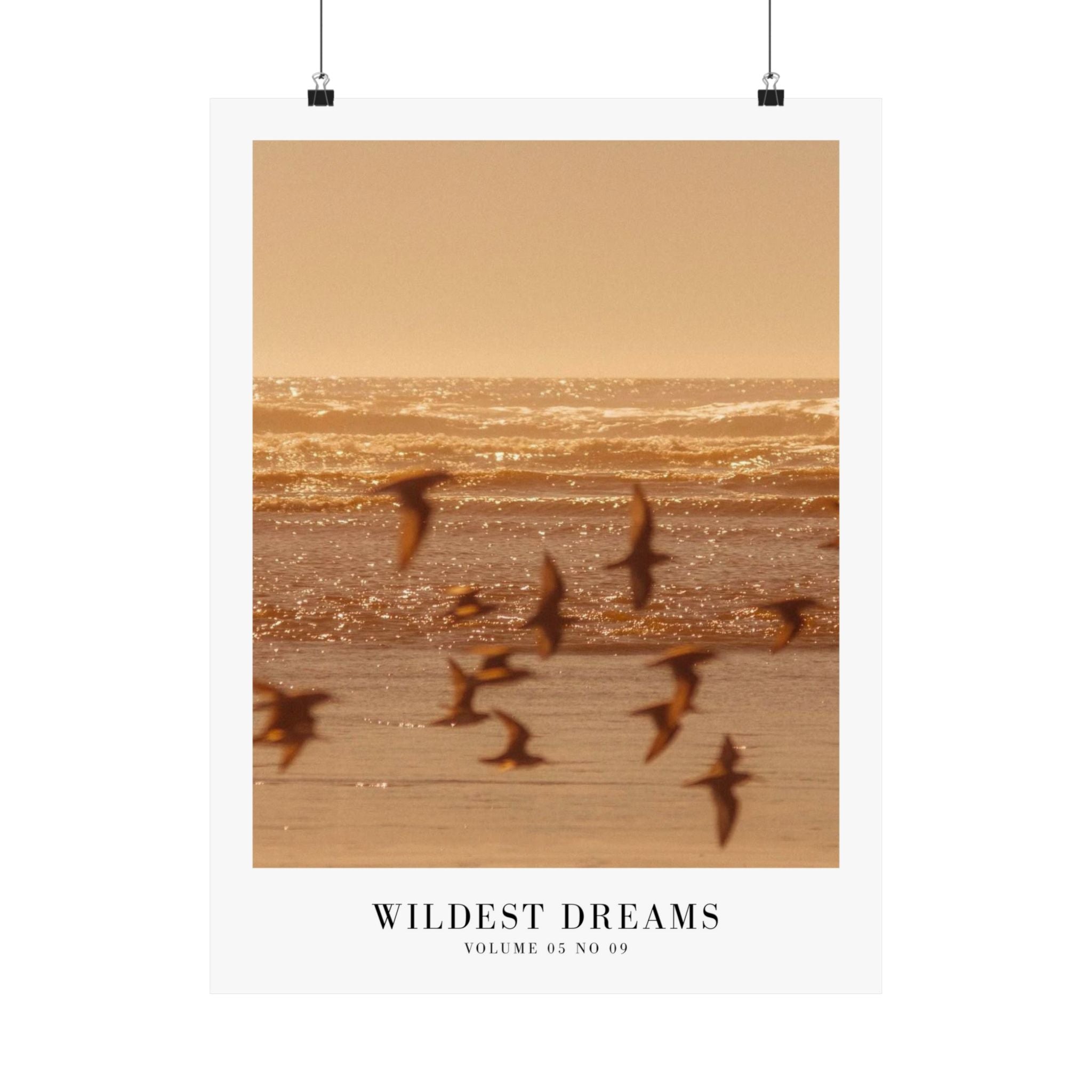 Wildest Dreams Taylor Swift golden coastal poster in retro feminine bedroom