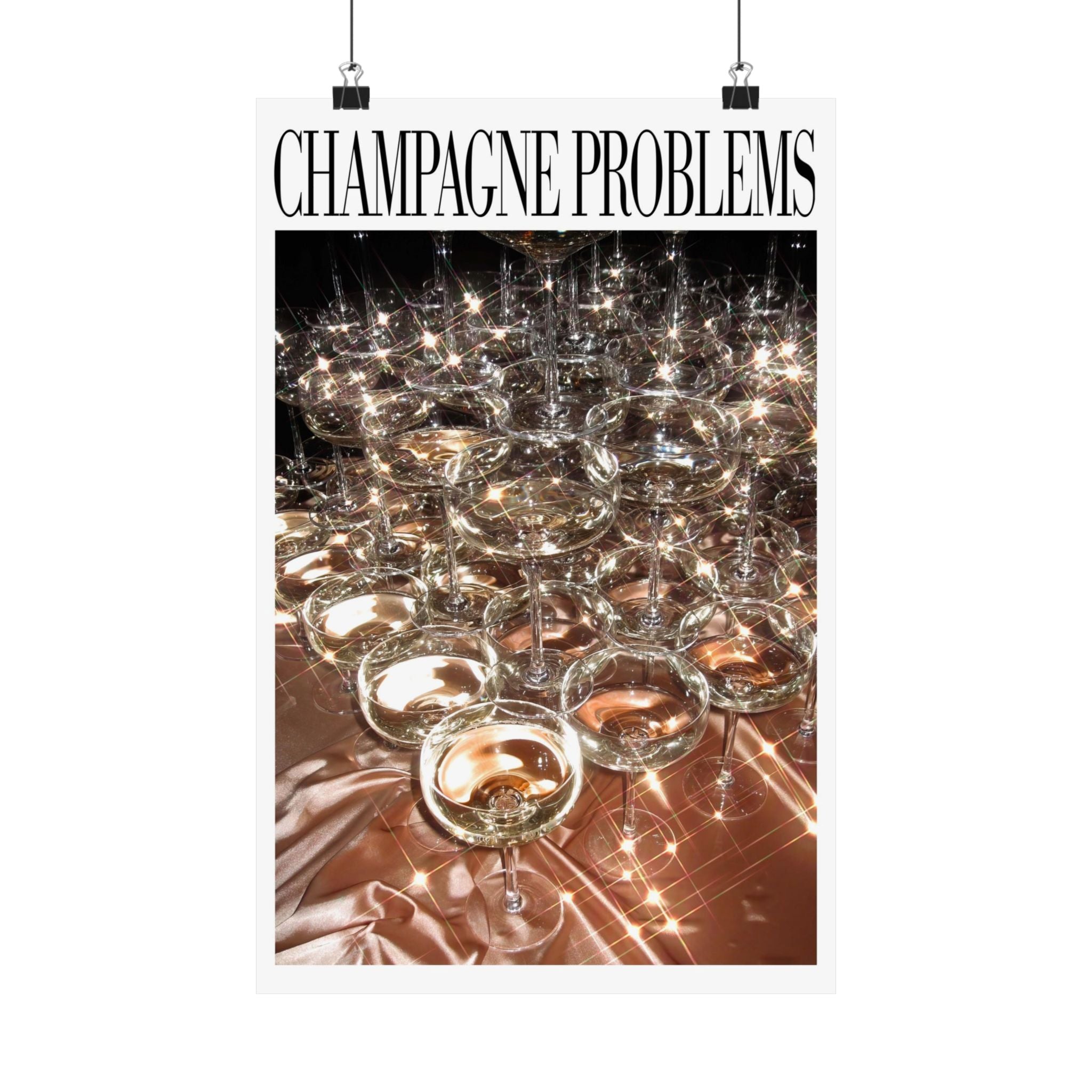 Champagne Tower Sparkles Poster