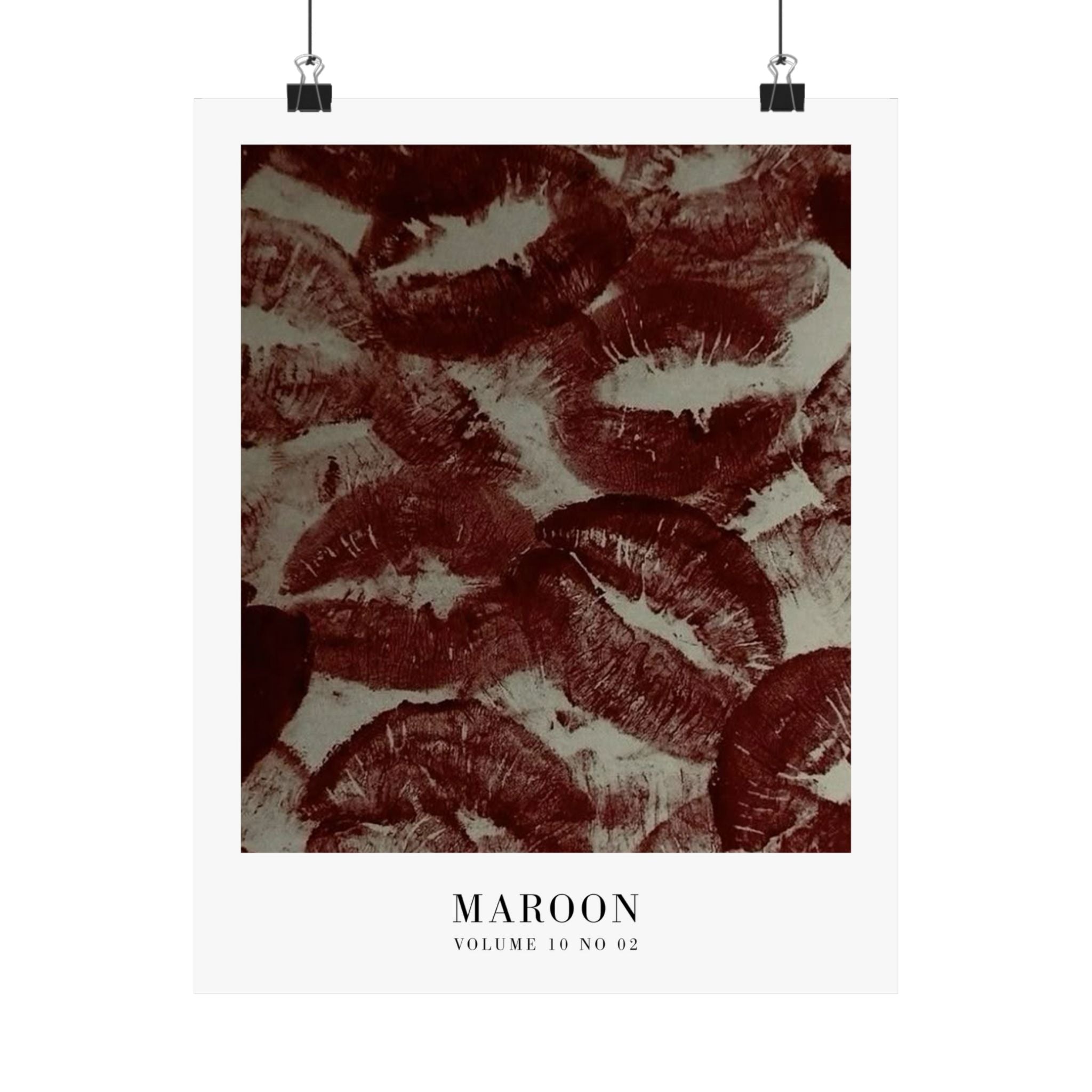 Maroon Midnights Taylor Swift–inspired poster featuring lips