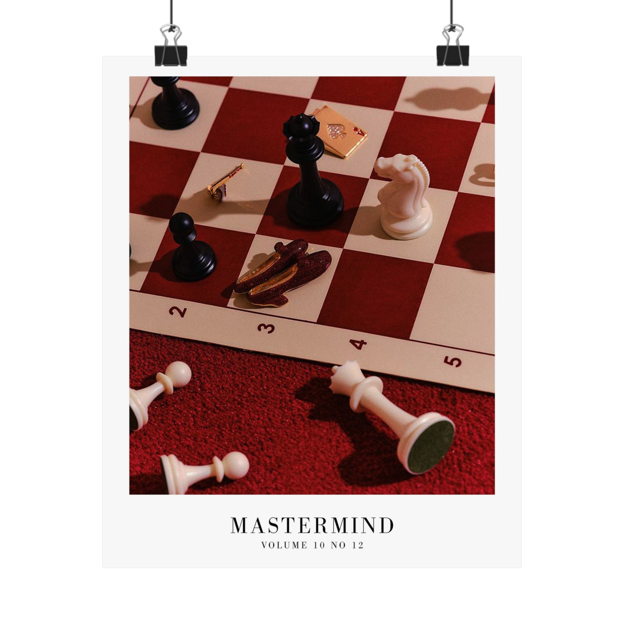 Mastermind Midnights Taylor Swift–inspired poster featuring chess board