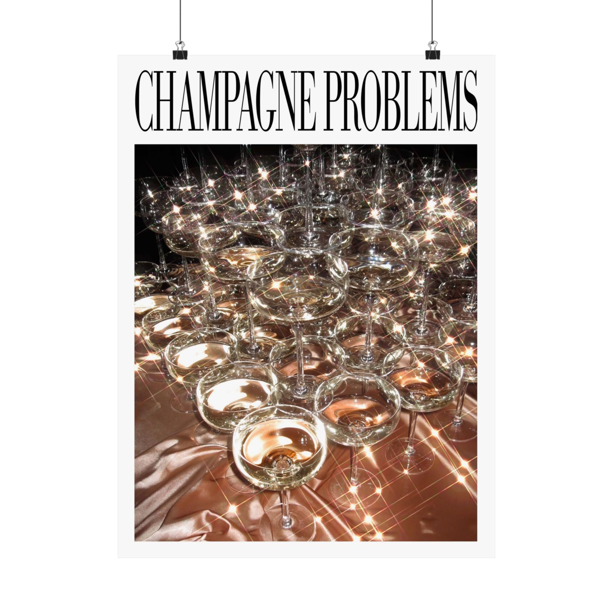 Champagne Tower Sparkles Poster