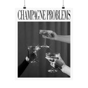 Champagne Problems 3 Cheers Print Black & White