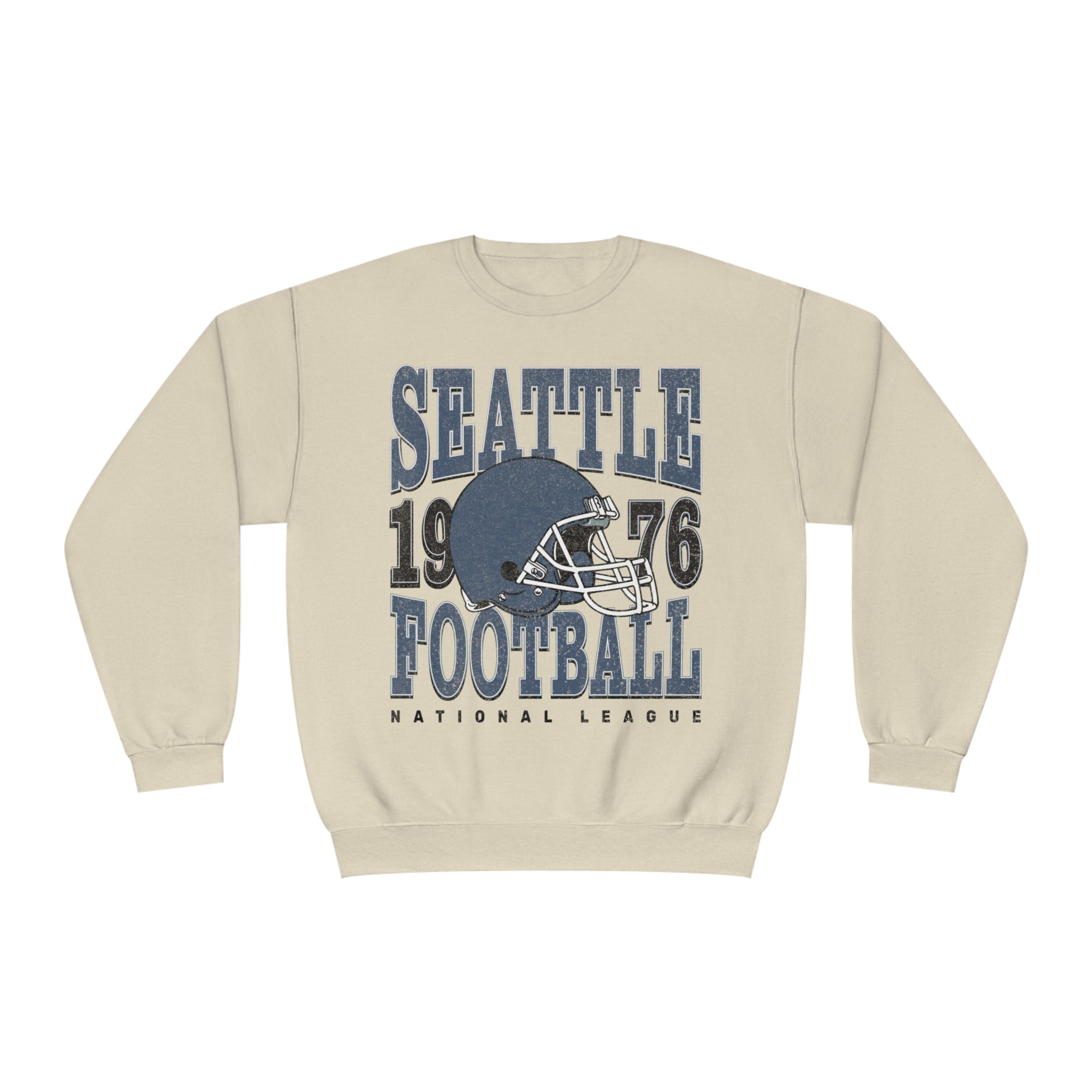 Seattle Football Sweatshirt | Vintage Style Seattle Football Crewneck | Football Sweatshirt | Seattle Sweatshirt - Haus Of Moods