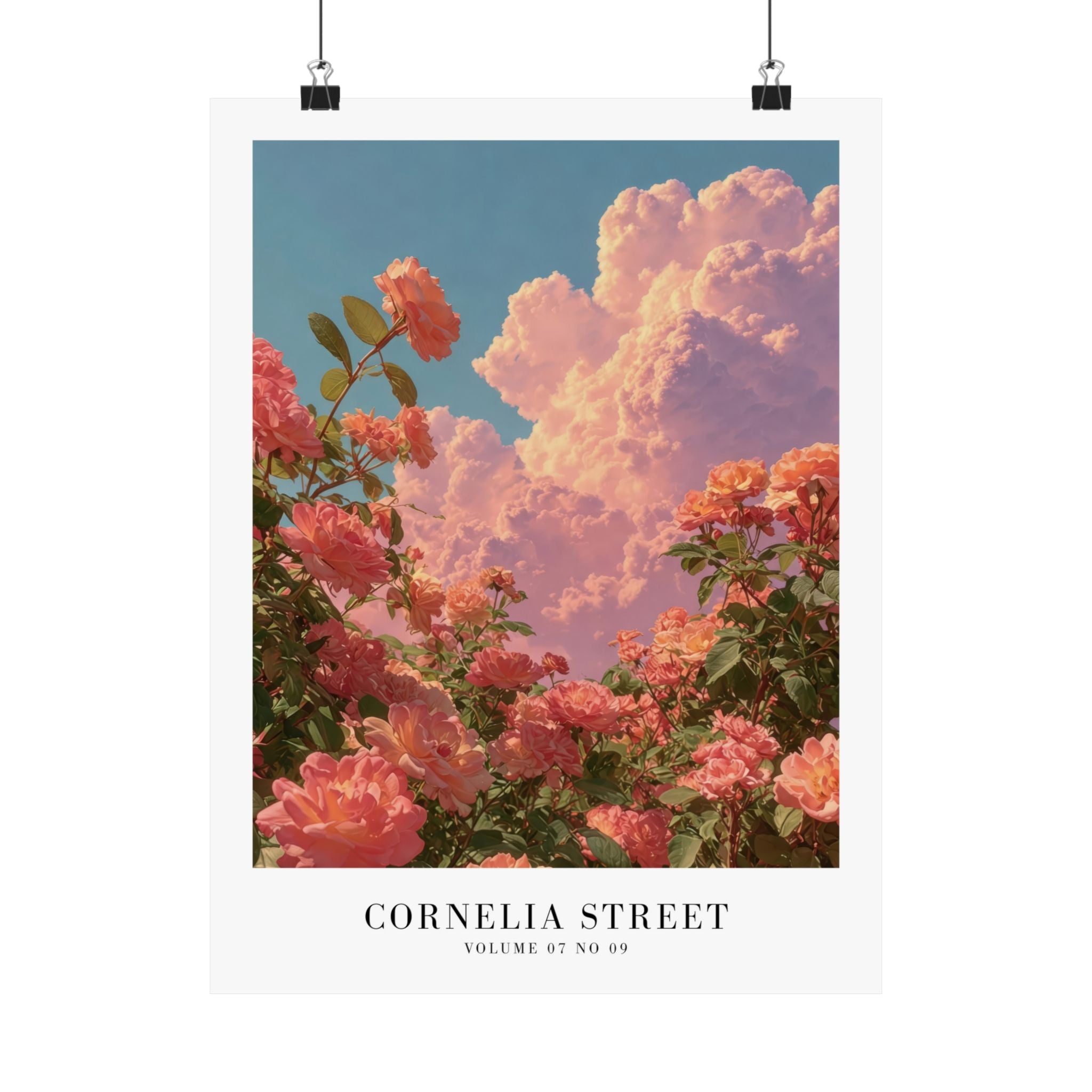 Cornelia Street Taylor Swift rose poster in soft feminine apartment