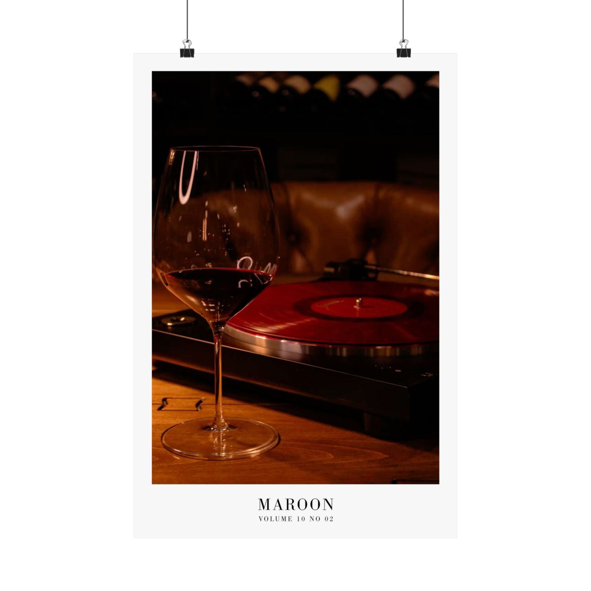 Maroon Midnights Taylor Swift–inspired poster featuring vinyl wine