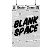 Blank Space 1989 Newspaper Print