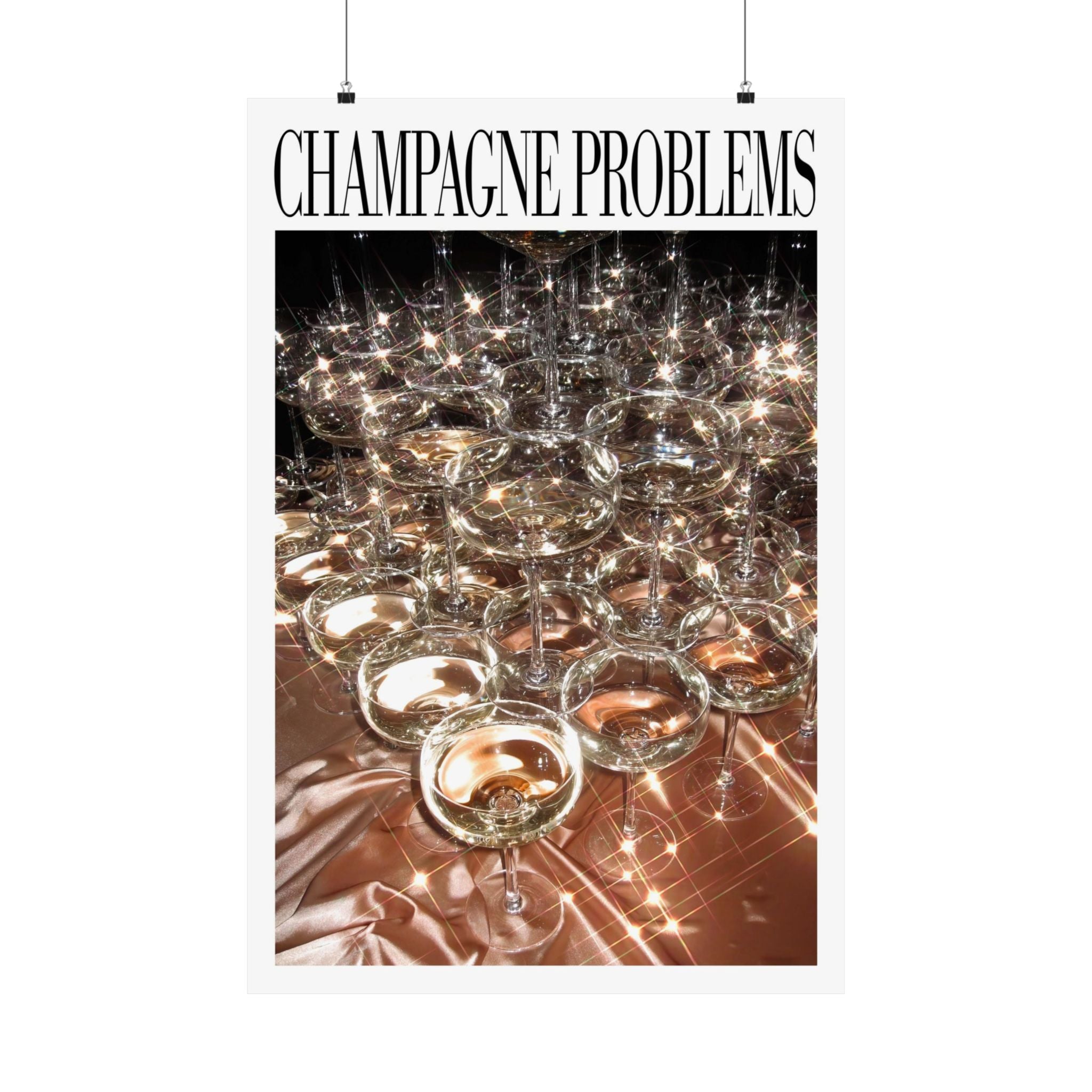 Champagne Tower Sparkles Poster