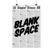 Blank Space 1989 Newspaper Print - Haus Of Moods