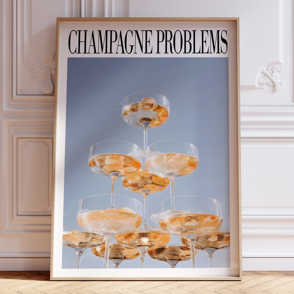 Champagne Problems Tower Evermore Taylor Swift–inspired poster featuring tower