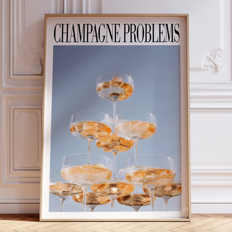 Champagne Problems Tower Evermore Taylor Swift–inspired poster featuring tower