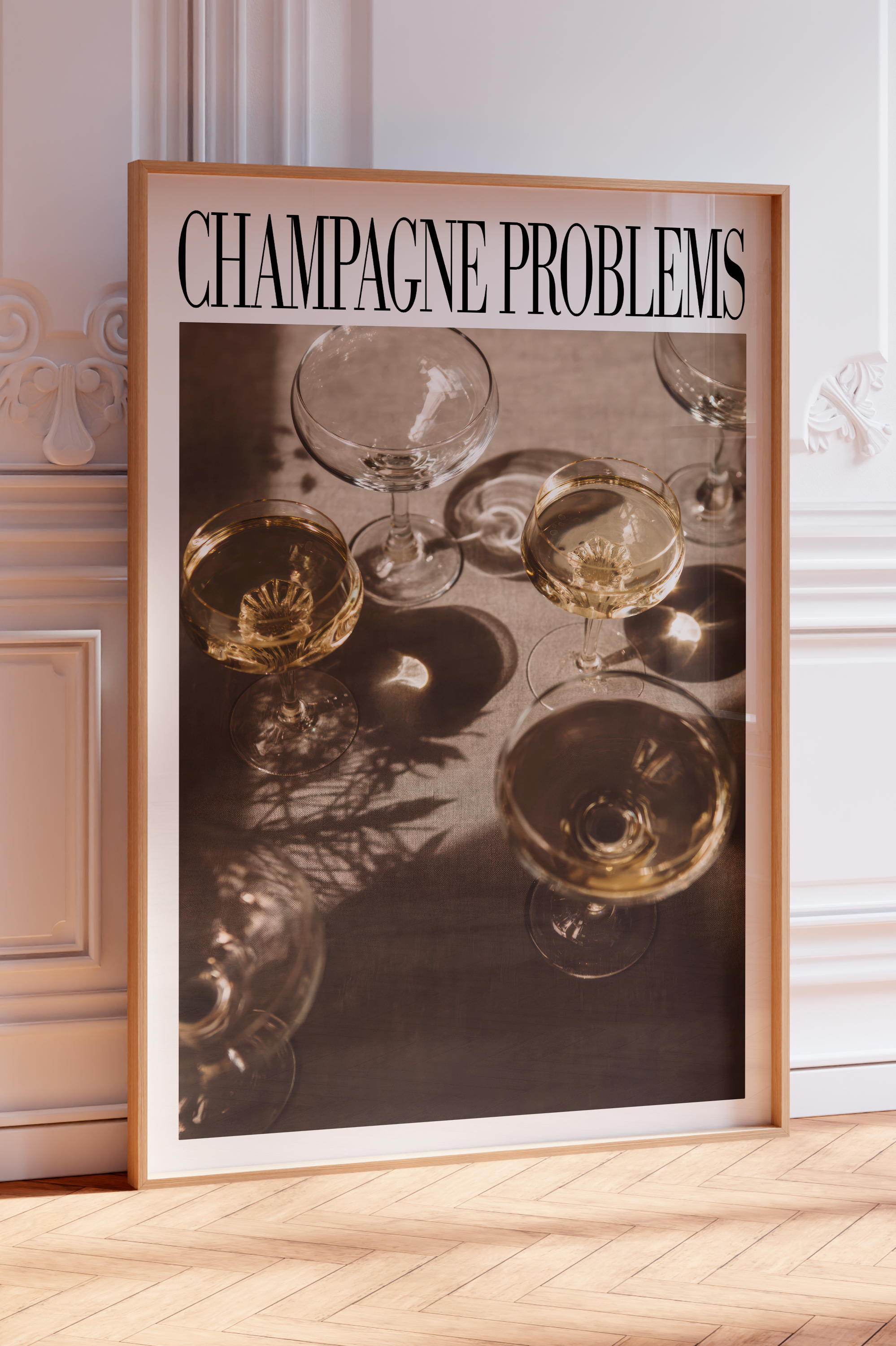 Champagne Problems Glasses - Haus Of Moods