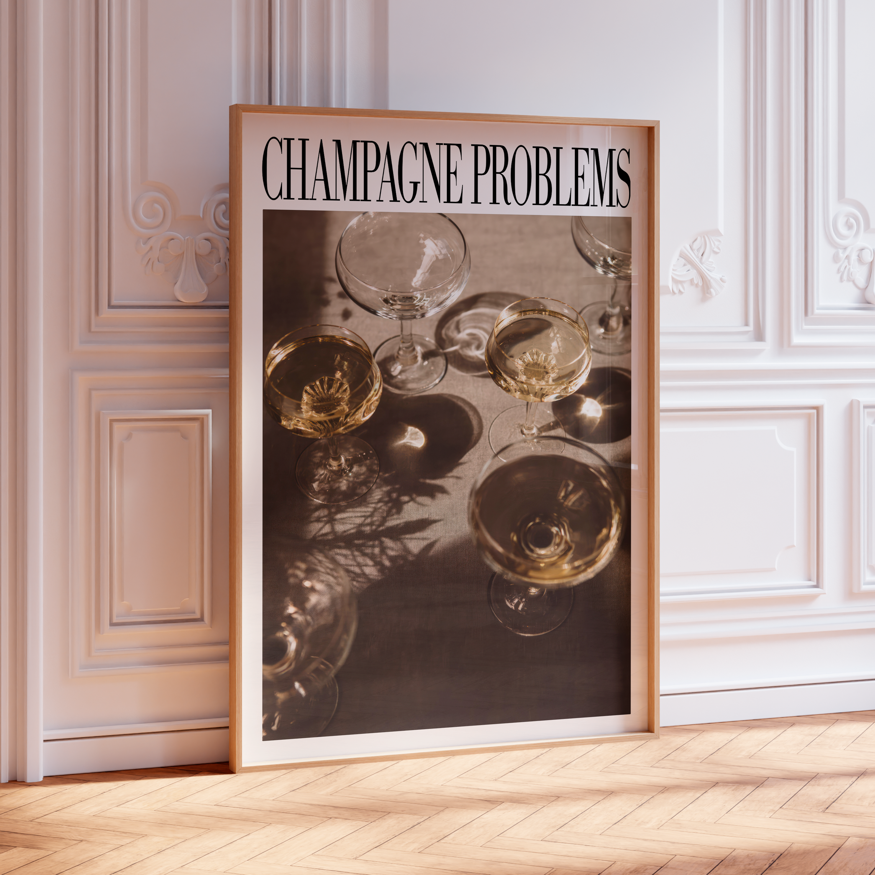 Champagne Problems Glasses - Haus Of Moods